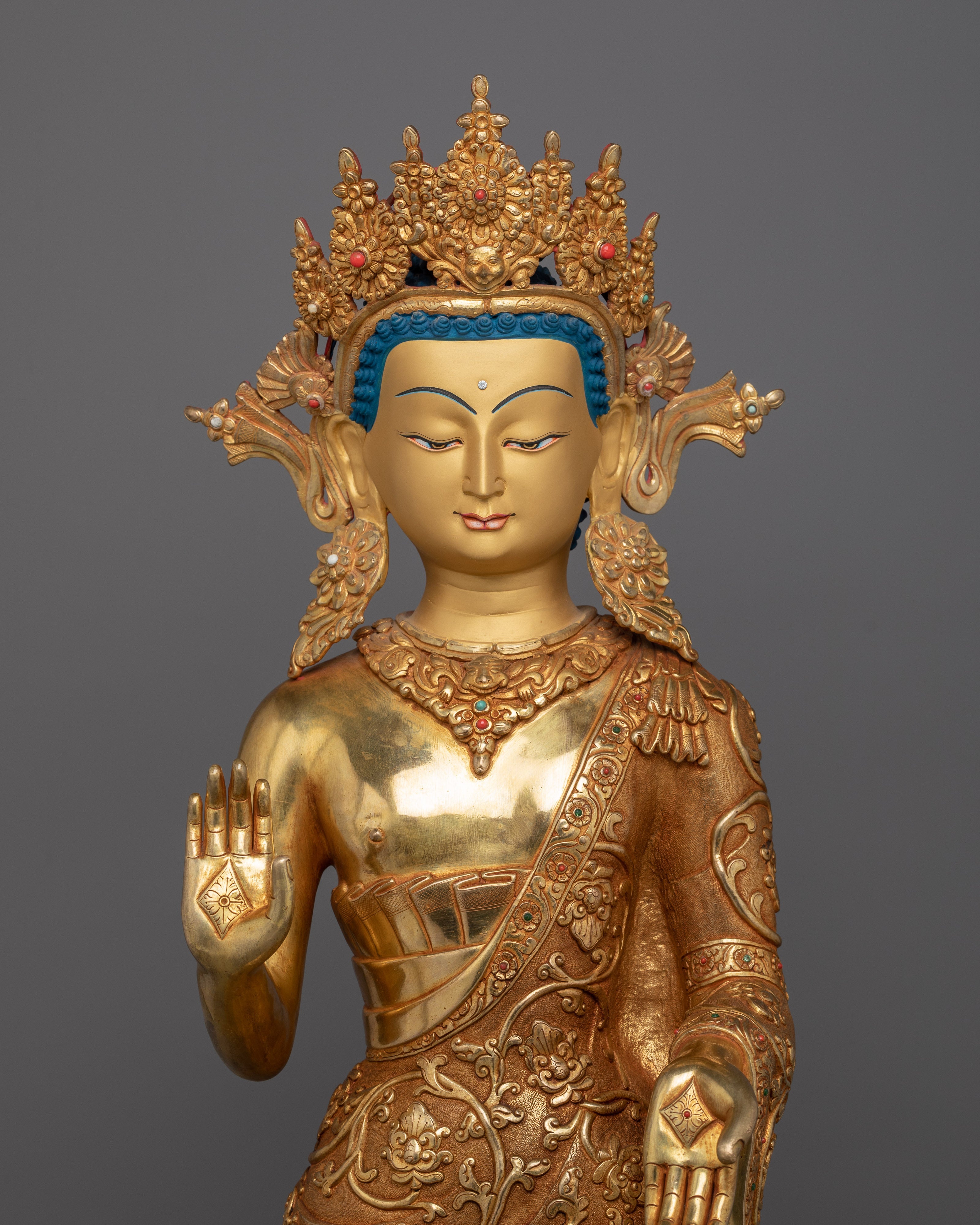 Dipankara the Eternal Buddha Statue | Traditionally Made Golden Artwork