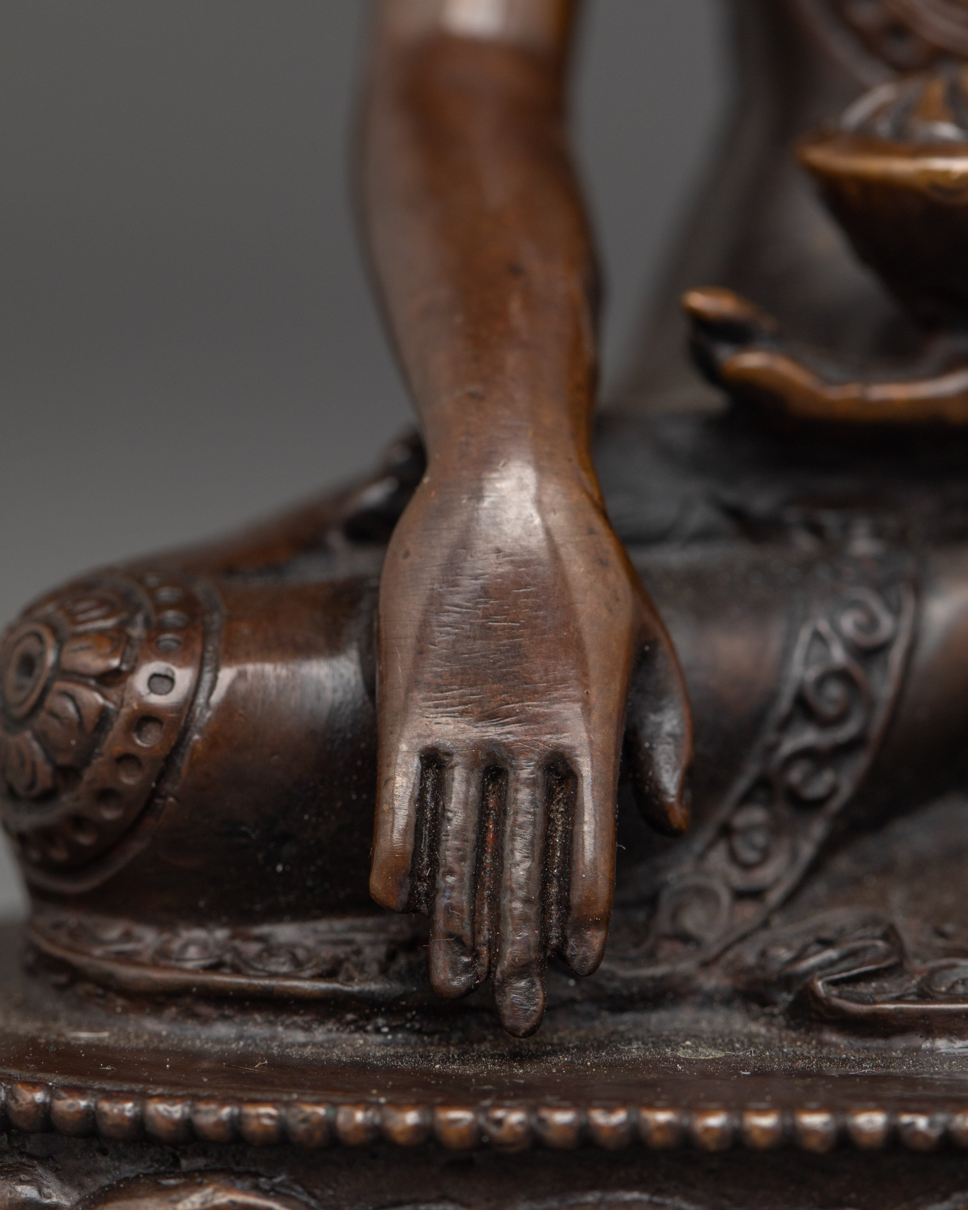 Historical Shakyamuni Buddha Oxidized Copper Statue | Gautama Artwork Artwork