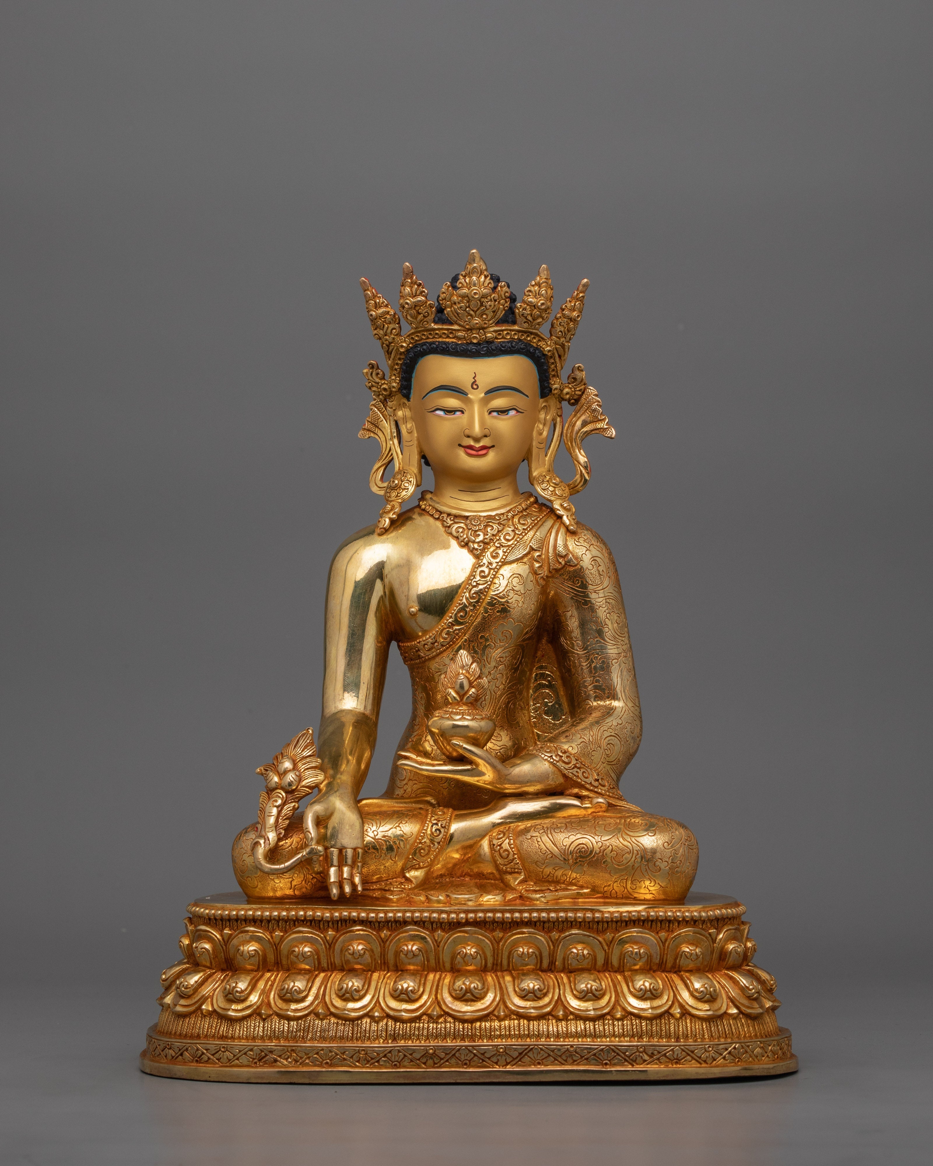 Buddhist Altar Bhaisajyaguru Healing Buddha Figurine | Medicine Buddha Statue
