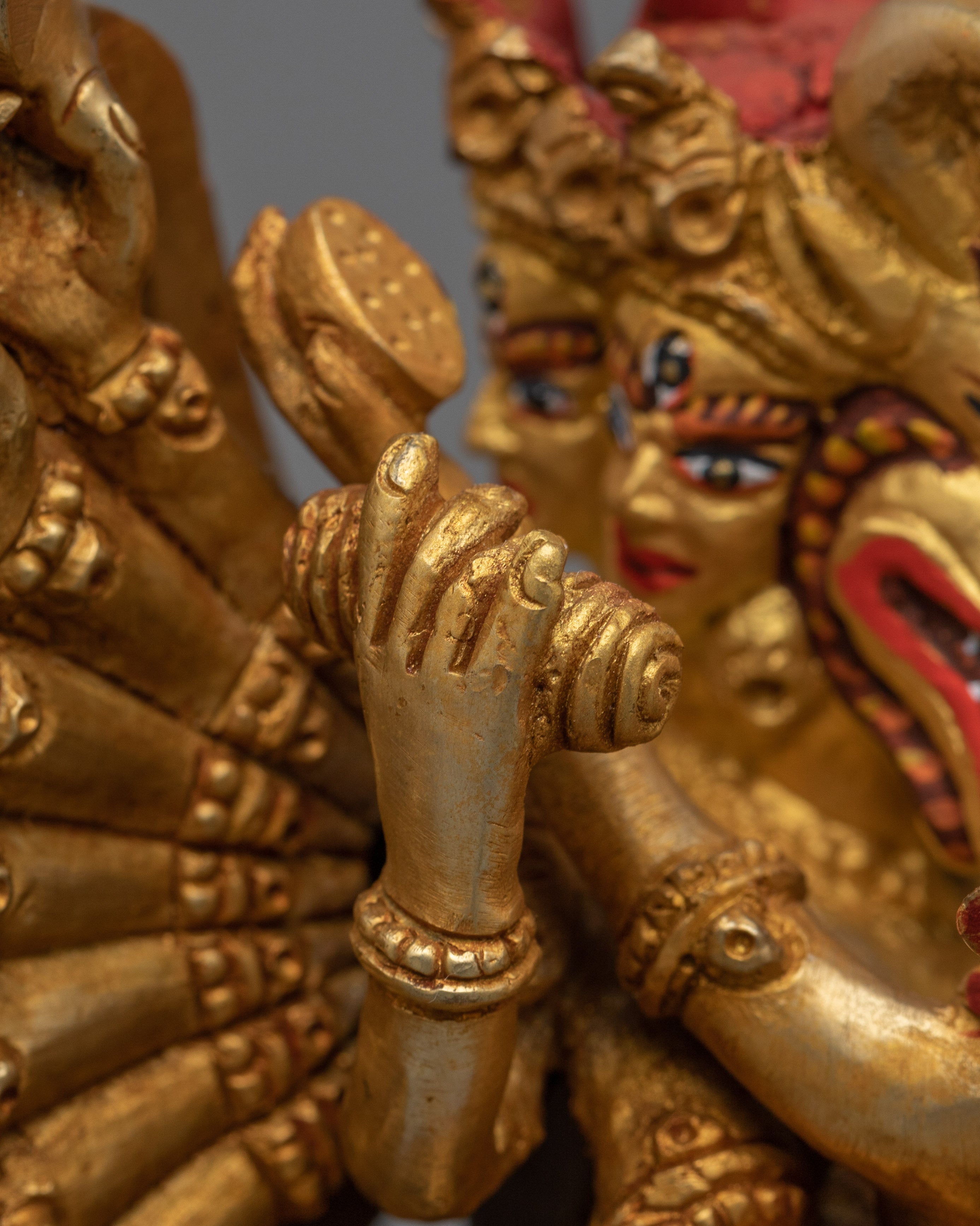 Handmade Statue of Vajrabhairava | Tibetan Protector Deity for Meditation and Altar