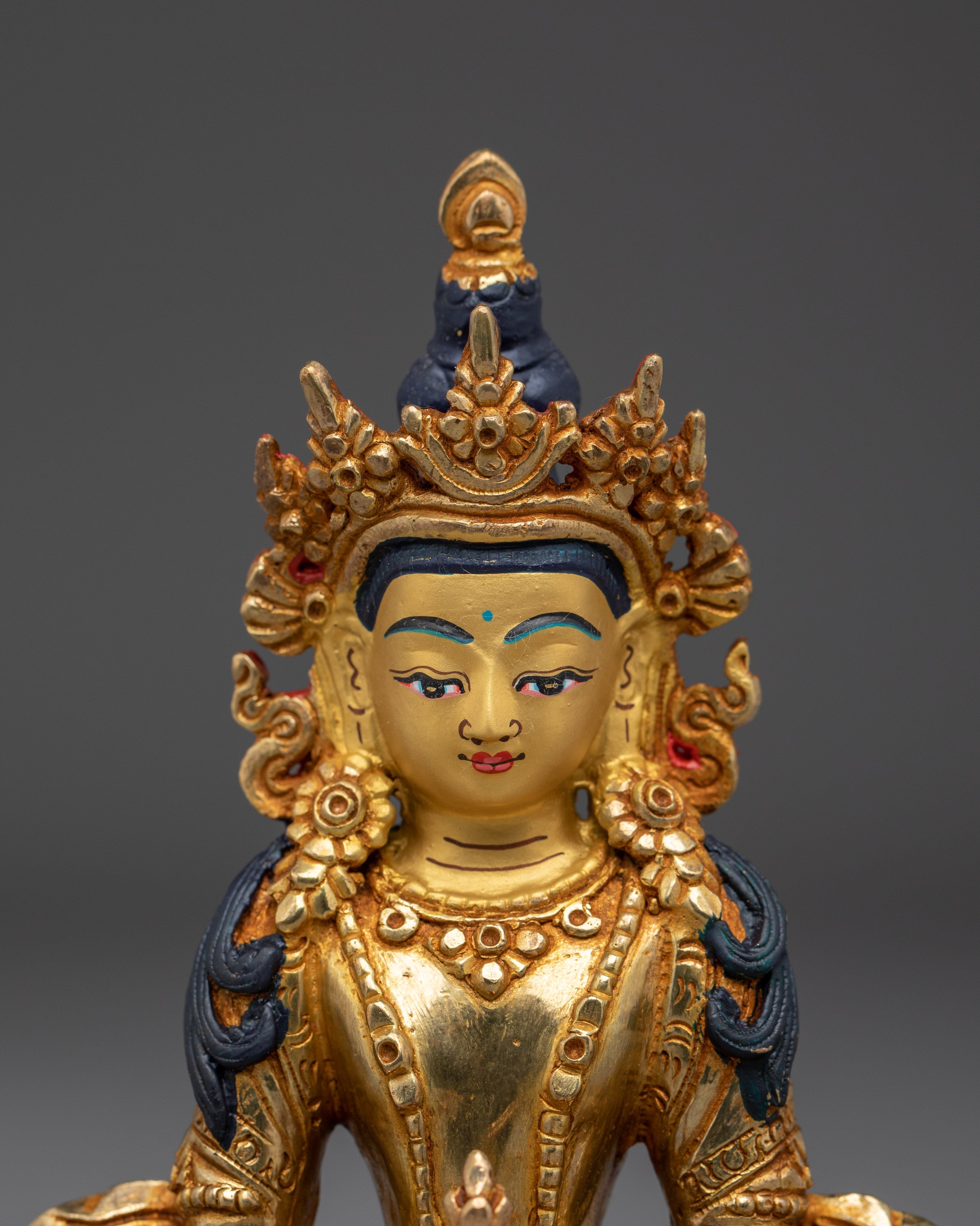 Himalayan Serene Amitayus Golden Statue | Buddha of Long-life