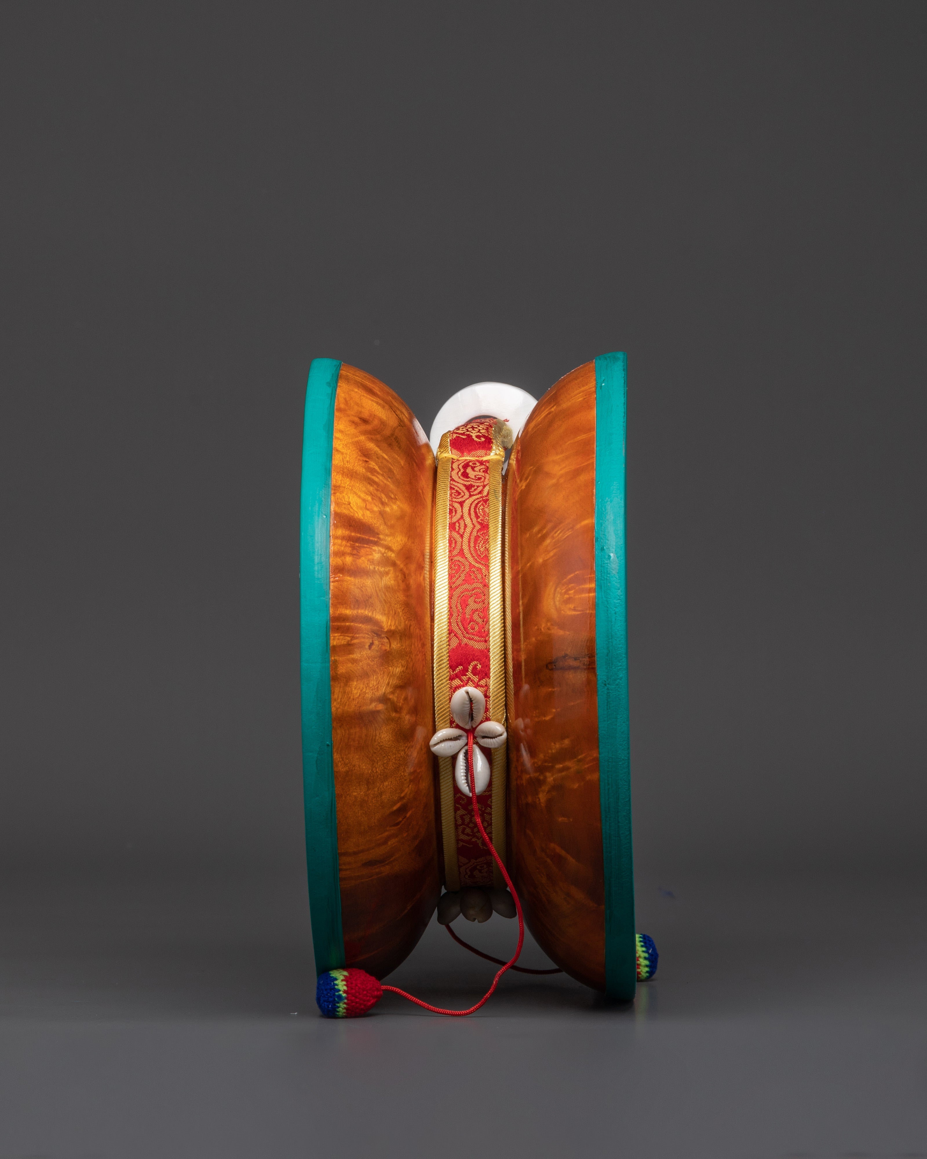 Handmade Traditional Buddhist Damaru for Rituals and Meditation