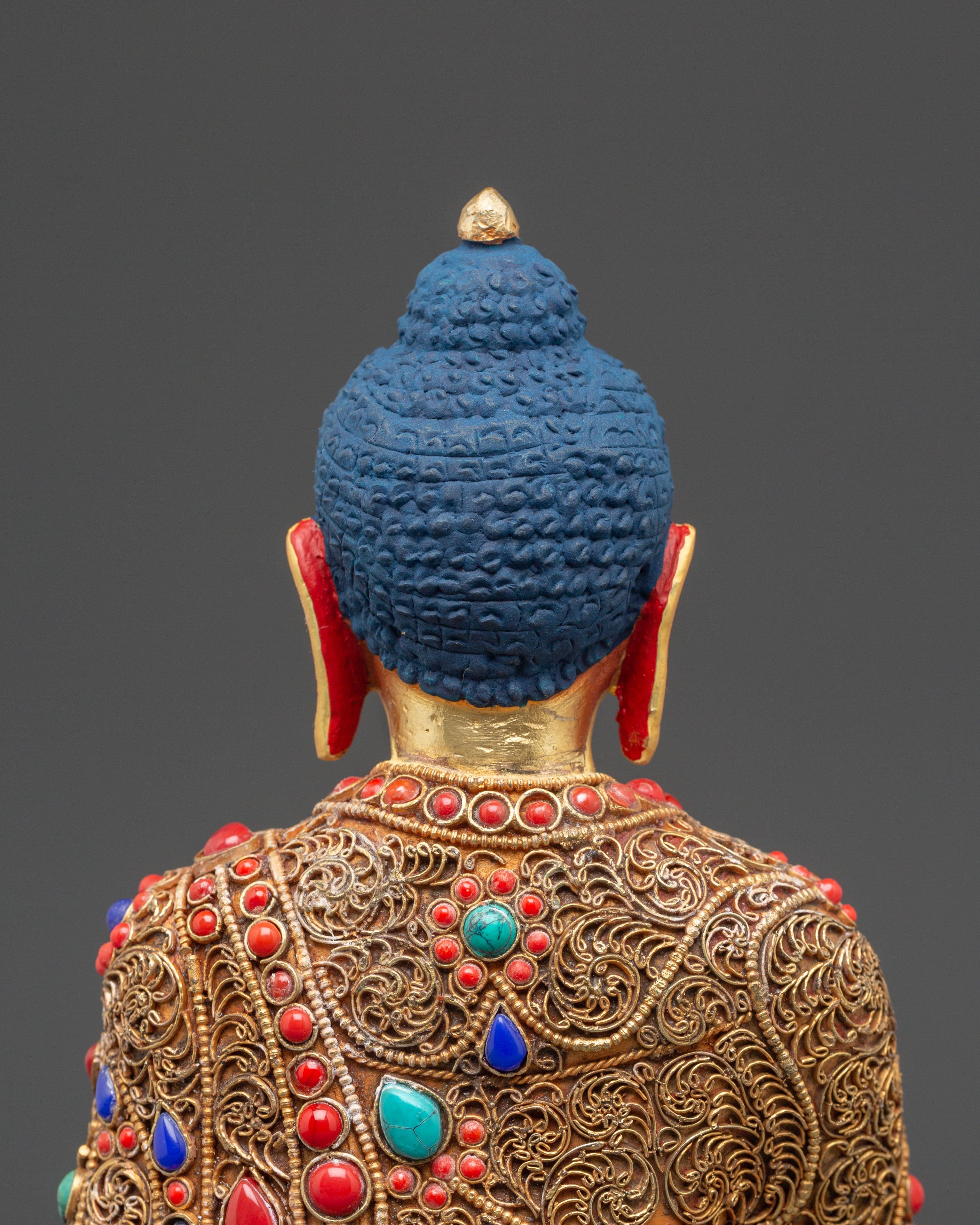 Gold Plated Statue of Amitabha Buddha | Buddhist Altar Statue
