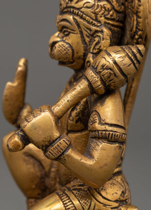 Brass Hanuman Statue | Strength & Devotion Decor