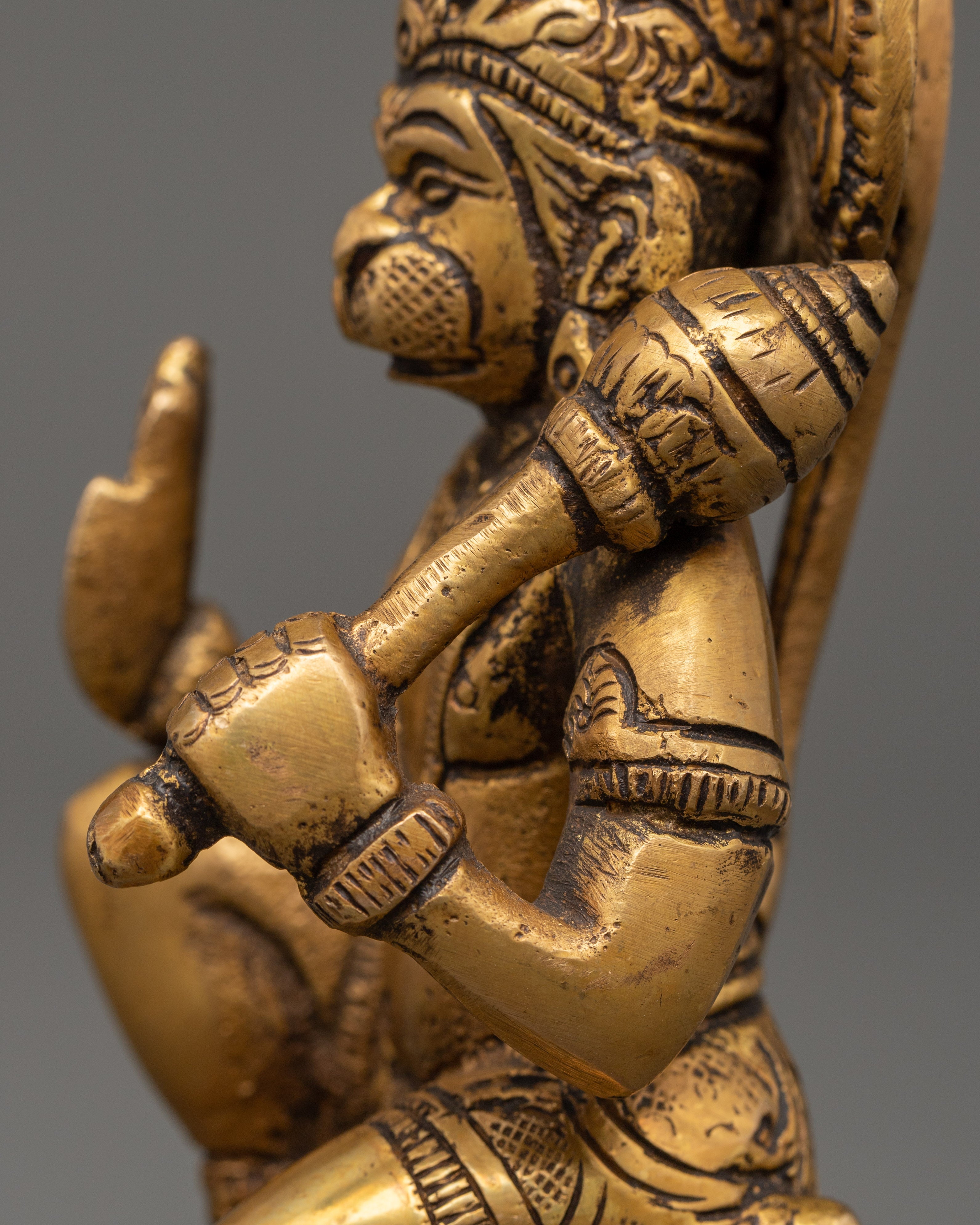 Brass Hanuman Statue | Strength & Devotion Decor