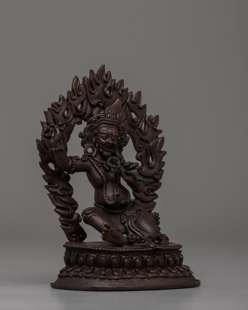 Handcrafted Oxidized Copper Vajrapani Statue | Spiritual Altar Decor