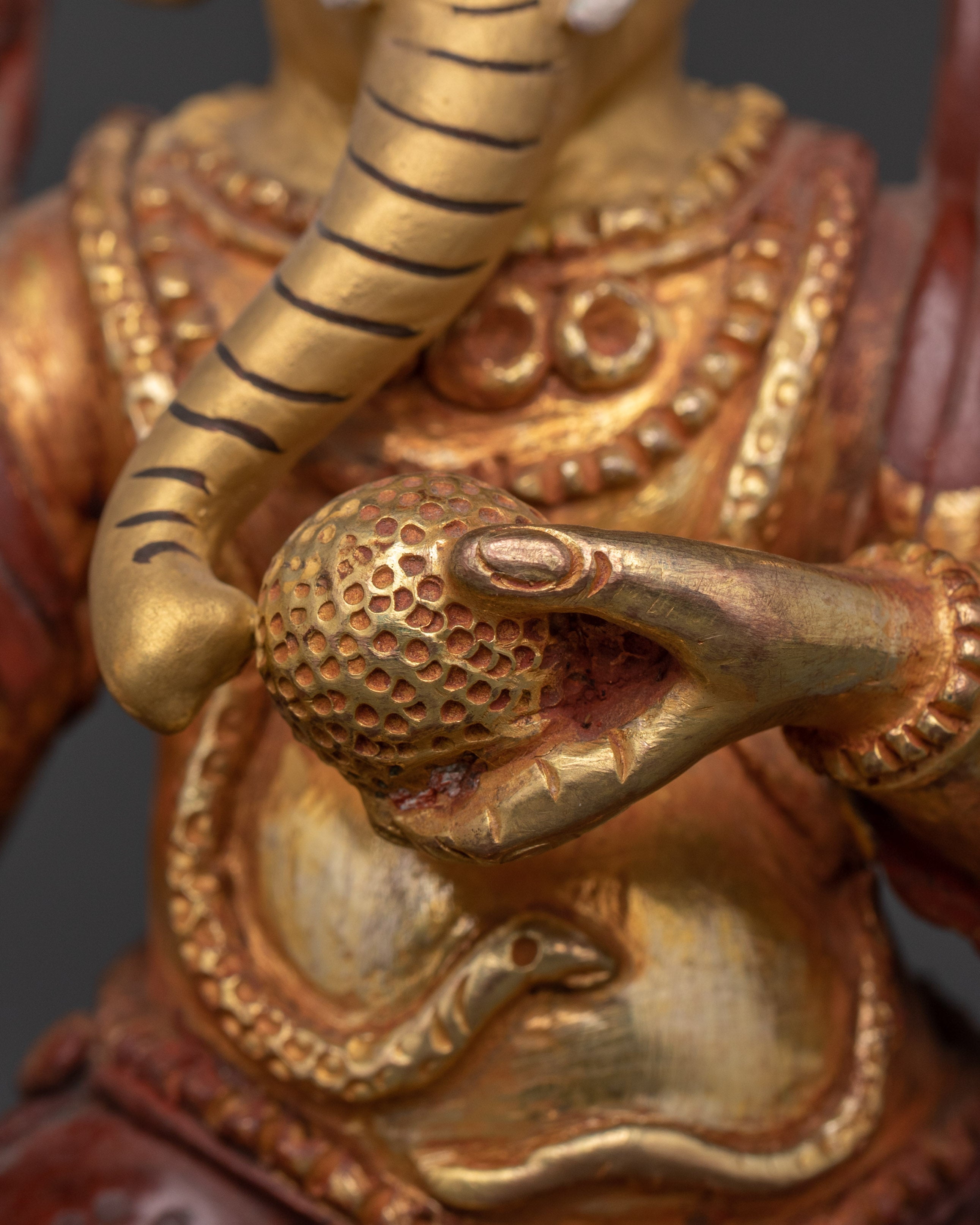 Handcrafted Lord Ganesha Figurine | Copper and Gold Plated Ganesh Statue