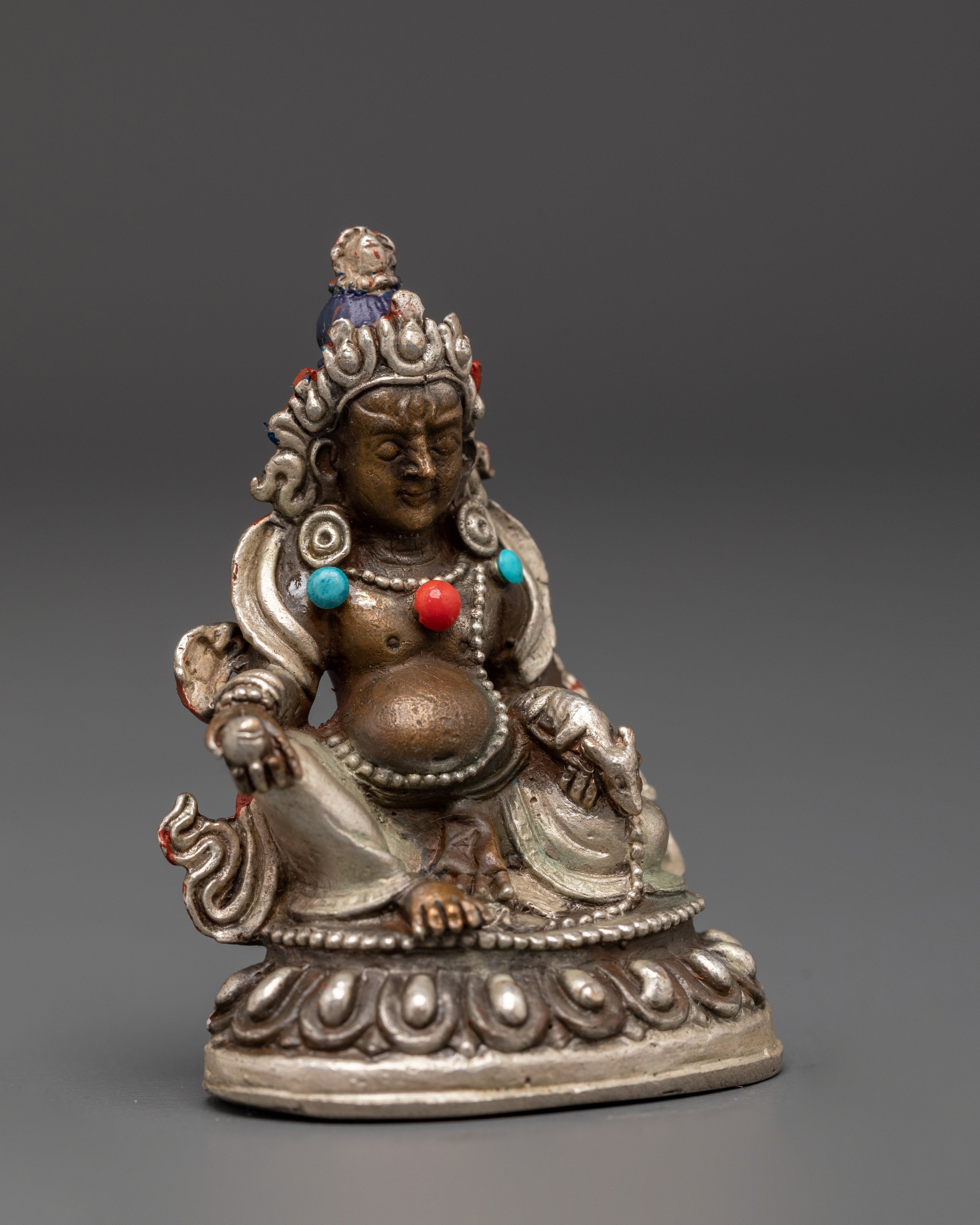 Handmade Dzambhala Wealth Deity Statue | Buddhist Altar Decor