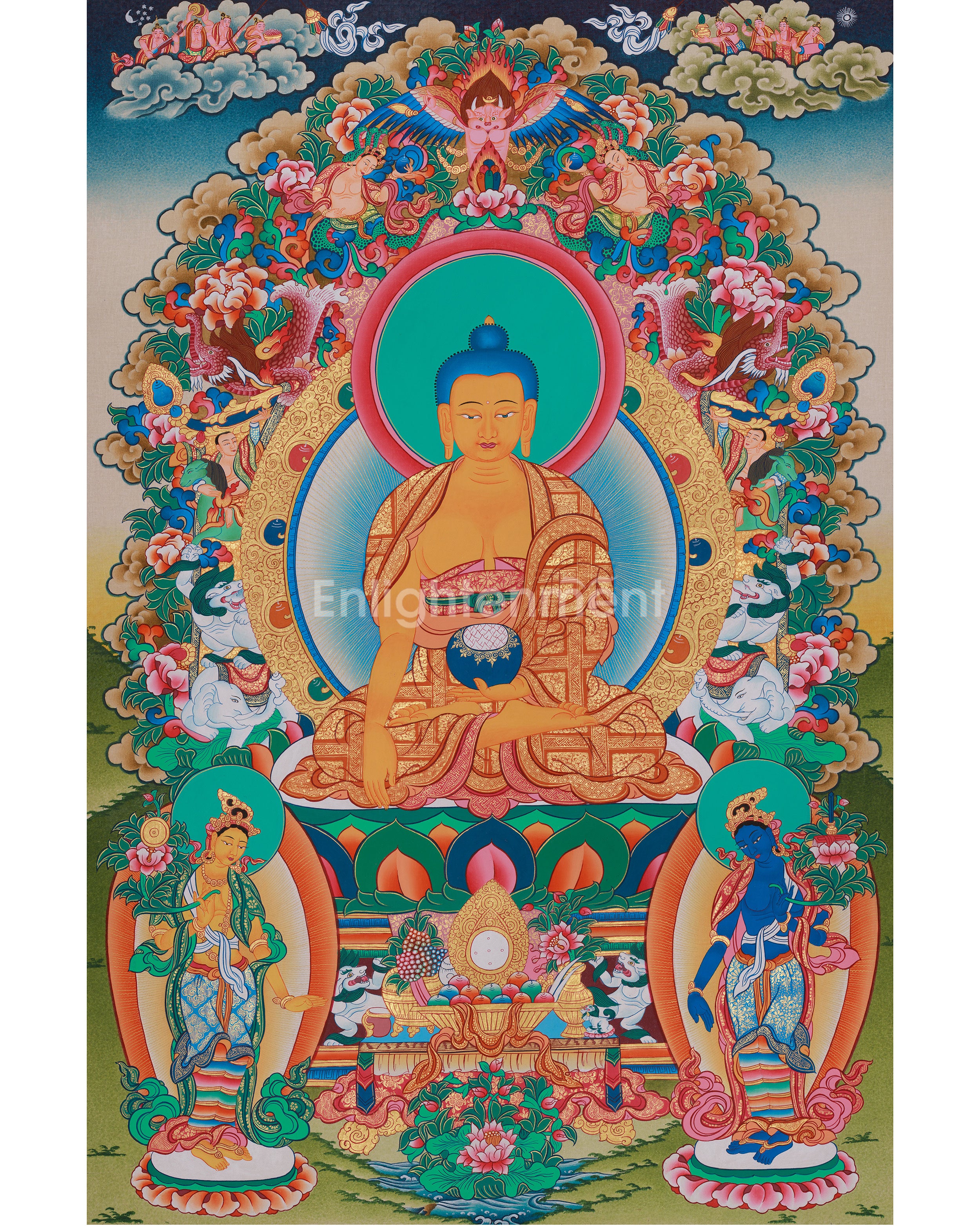 Peaceful Deity, Shakyamuni Buddha Thangka
