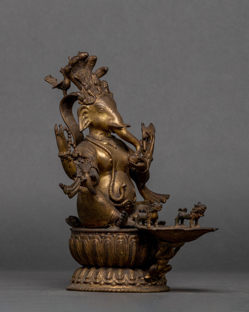 Ganesh Sukhnda Statue | Vintage Bodhisattva Sculpture |