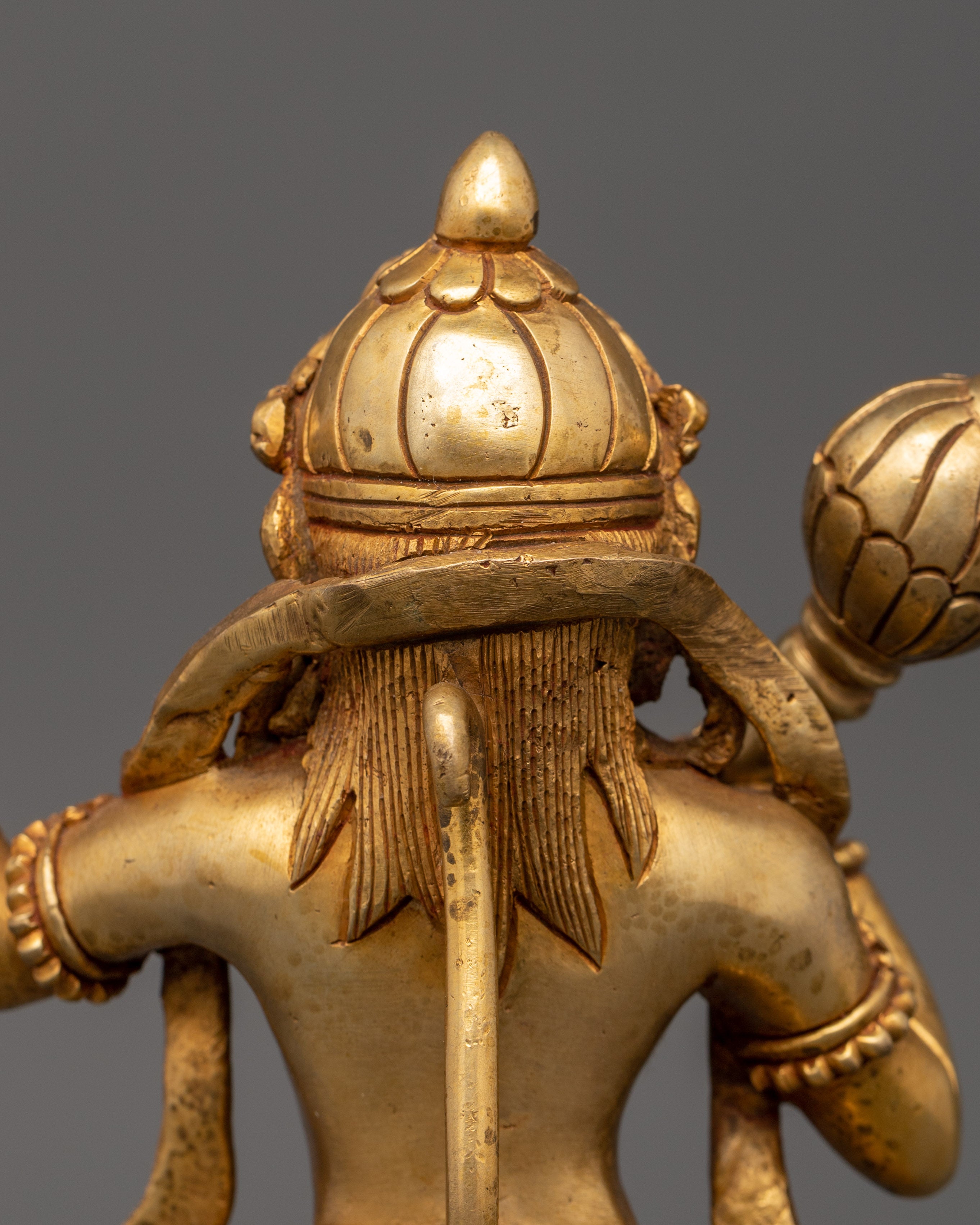 Gold Plated Hanuman Statue | Home Temple Decor