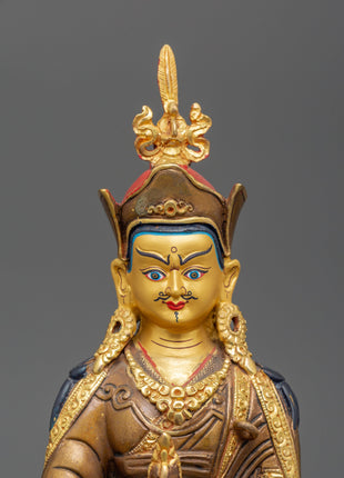 Rinpoche Lotus Born Guru Statue | Gold plated Figurine