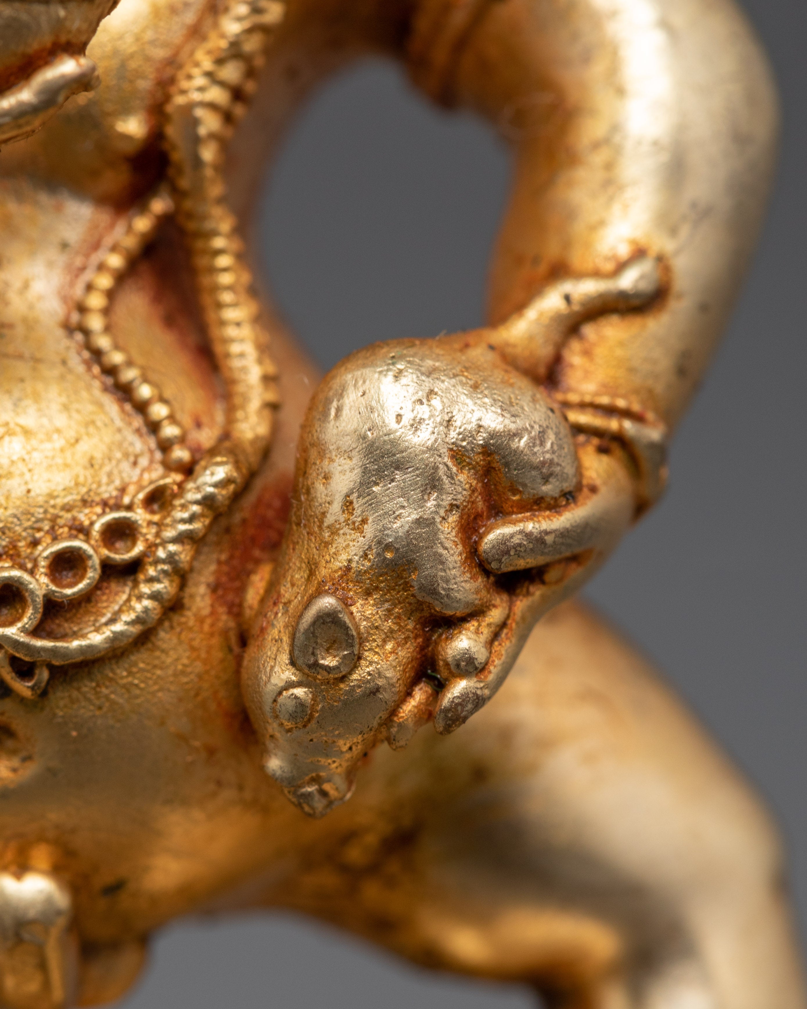 Spiritual Wealth Guardian Black Dzambhala | Handcrafted Tibetan Sculpture