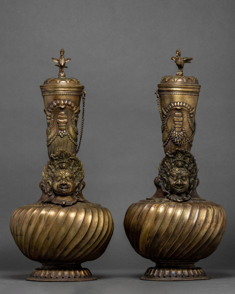 Vintage Bhairab Water Vase Set