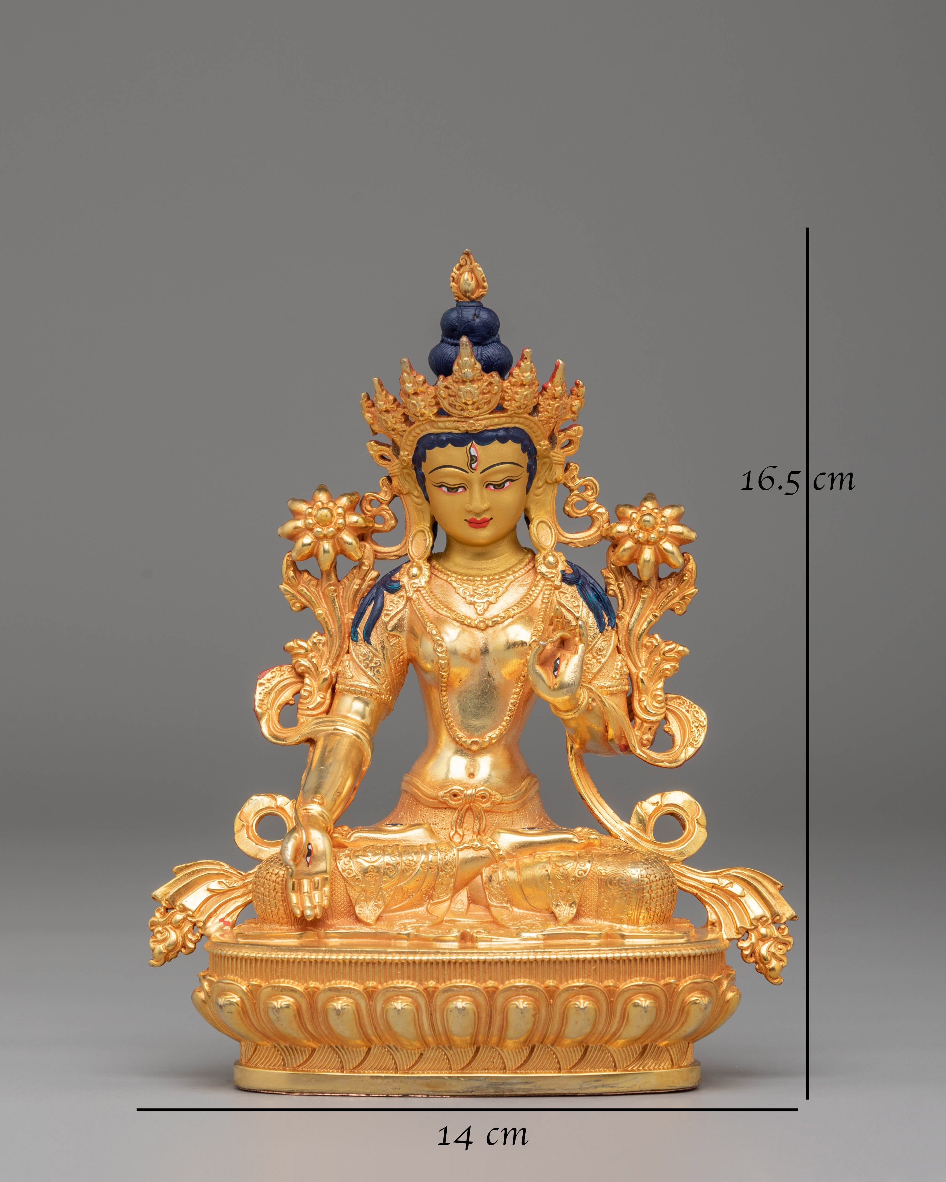 Green Tara Compassion Statue | Handcrafted Tibetan Deity Figurine