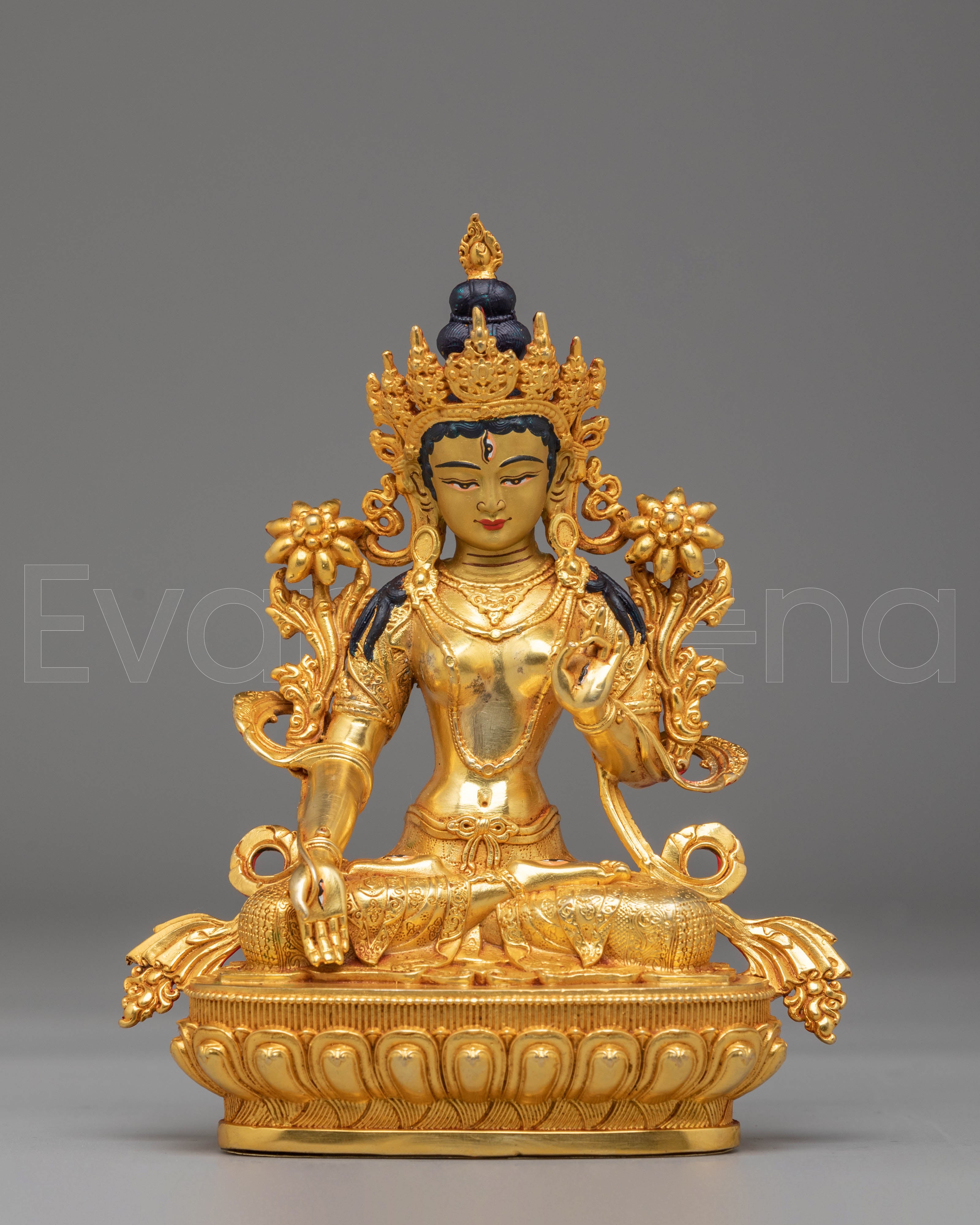 Handmade Buddhist White Tara Statue | Goddess of Healing and Longevity