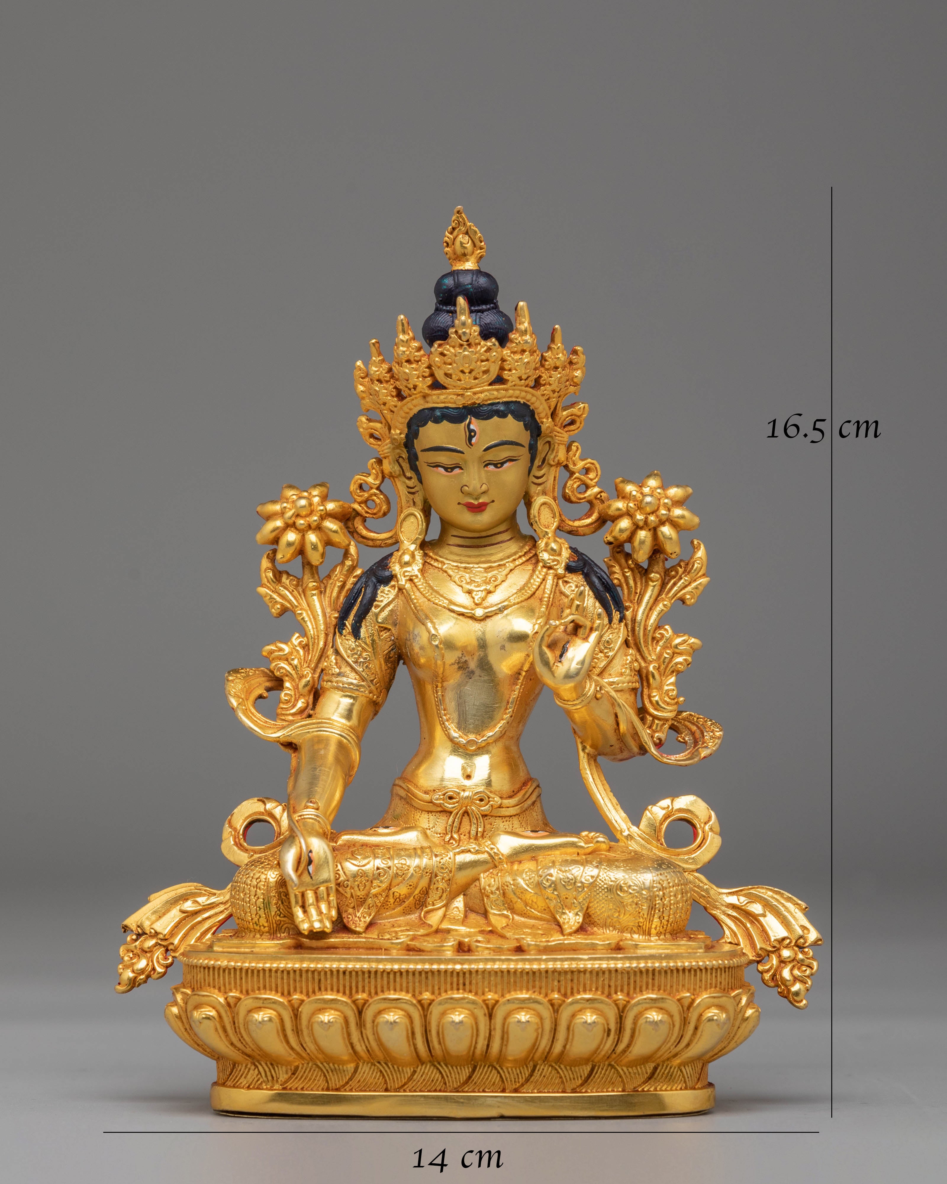 Handmade Buddhist White Tara Statue | Goddess of Healing and Longevity