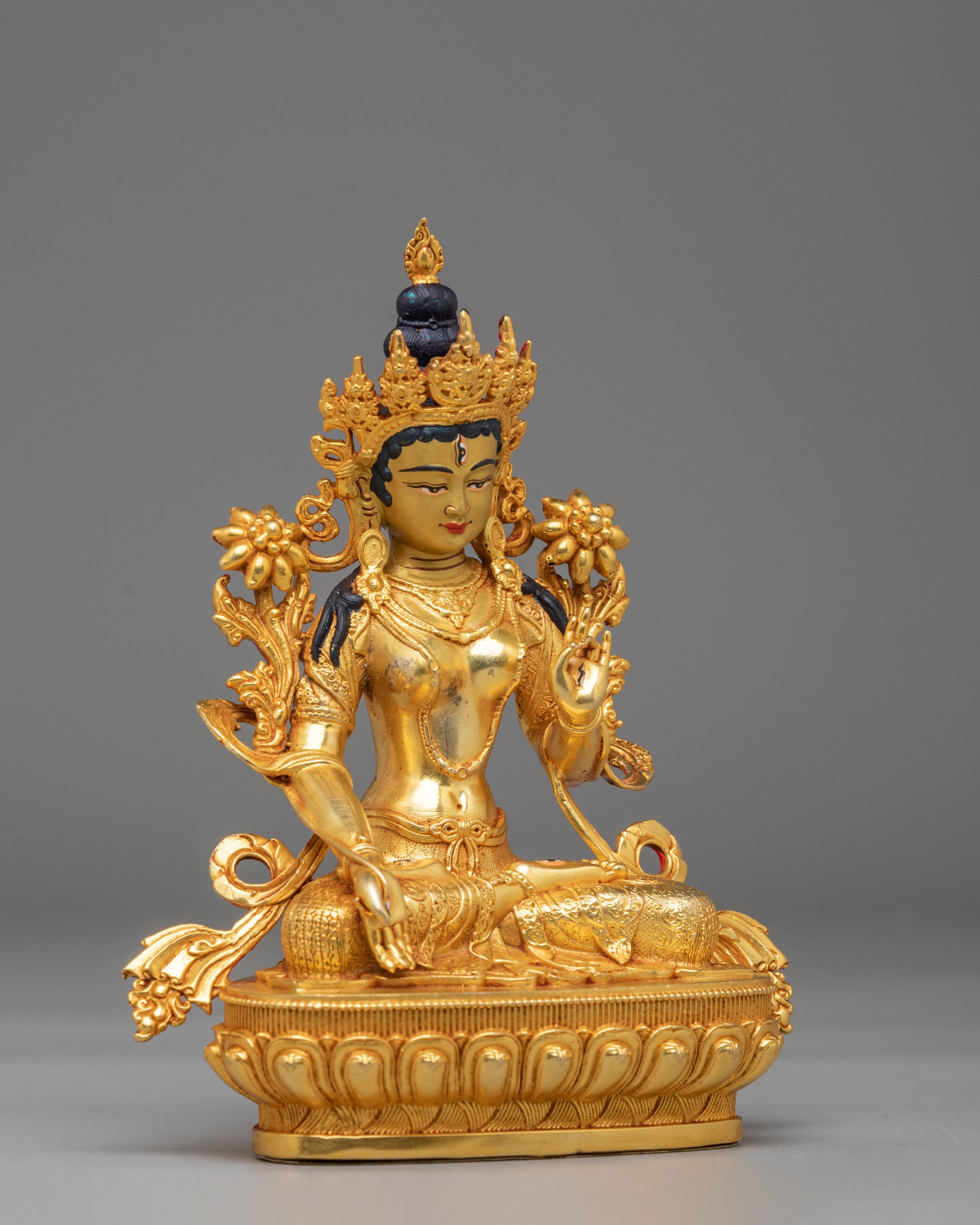 Handmade Buddhist White Tara Statue | Goddess of Healing and Longevity