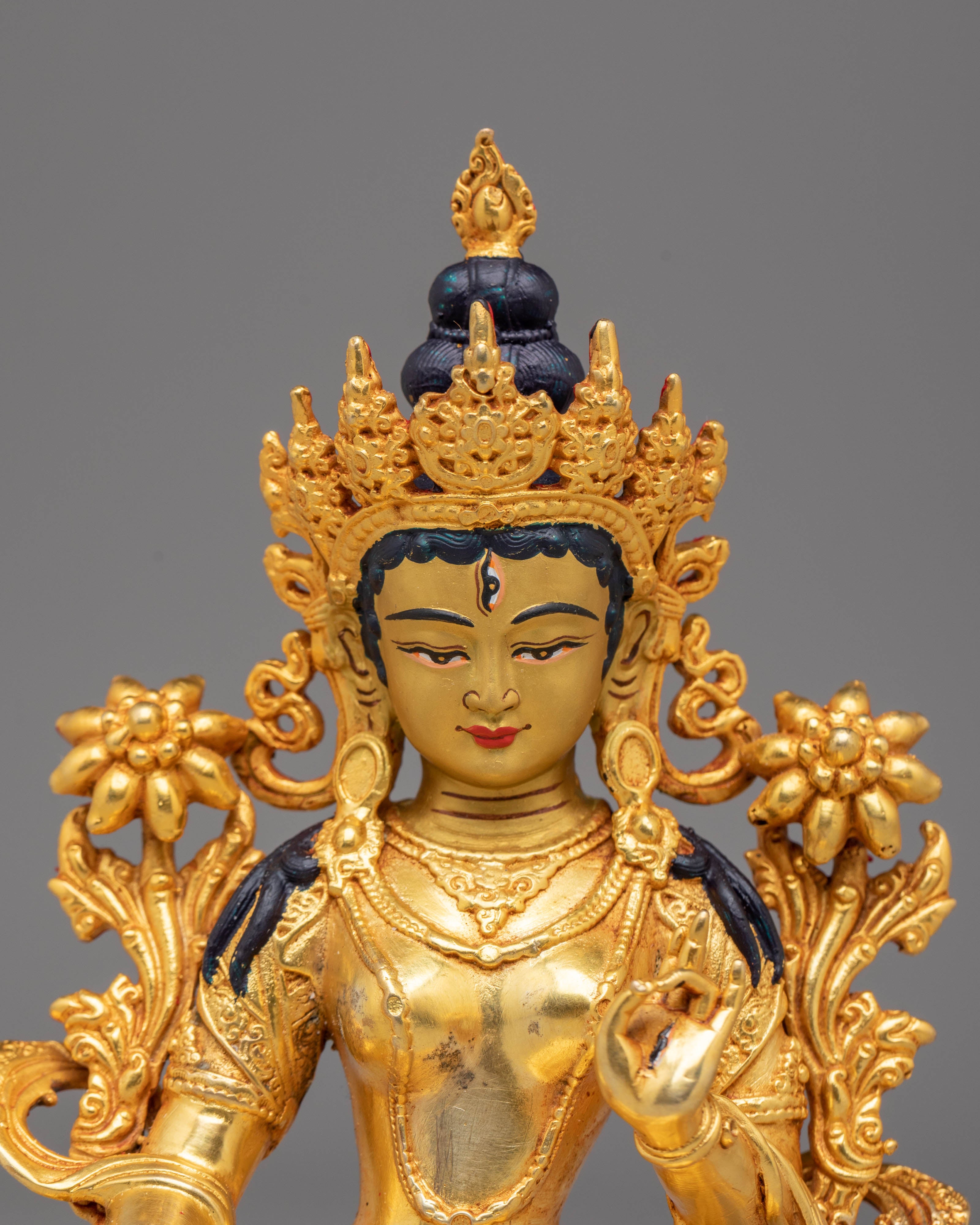 Handmade Buddhist White Tara Statue | Goddess of Healing and Longevity