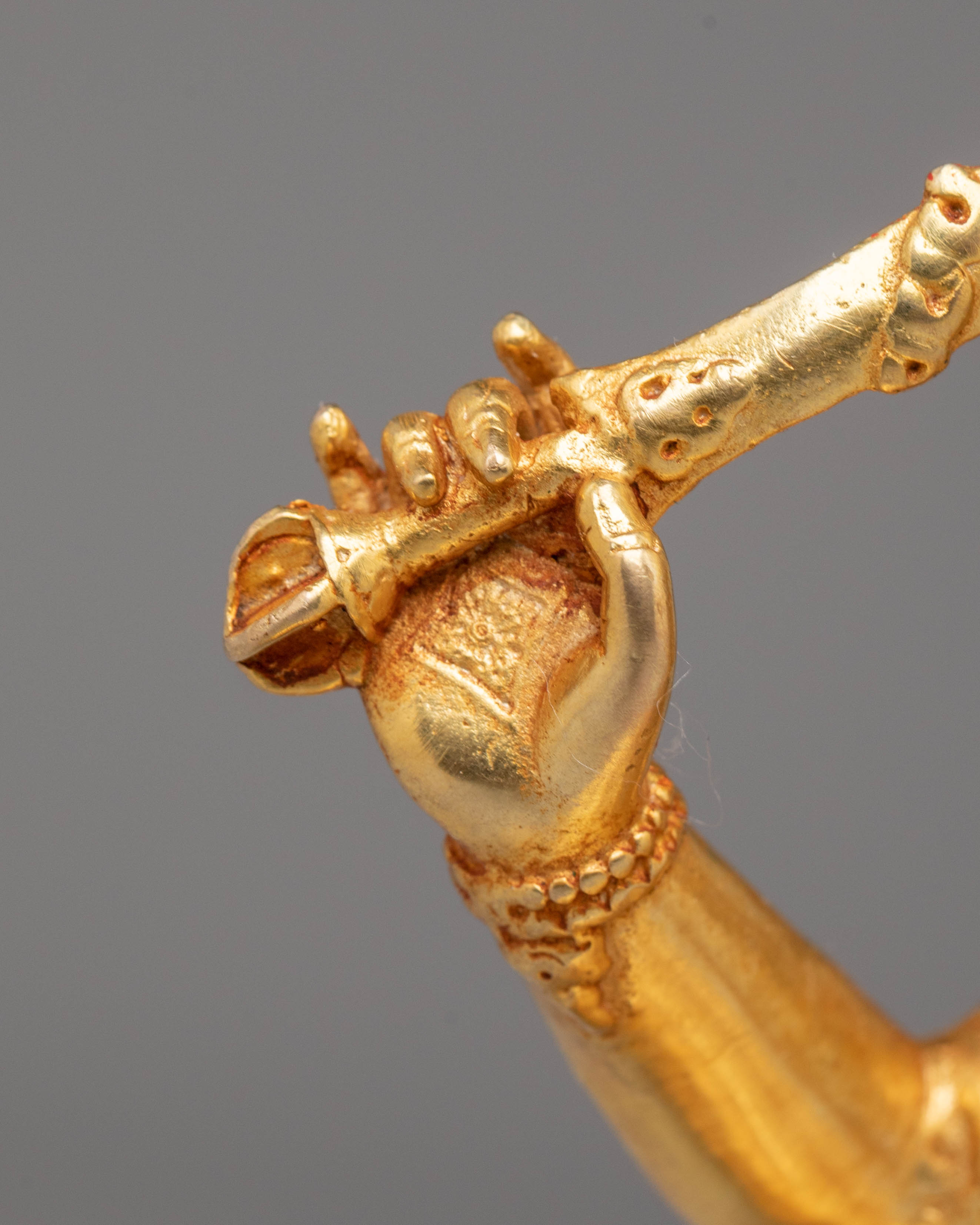 Handmade Golden Manjushri Statue | Statue of Wisdom