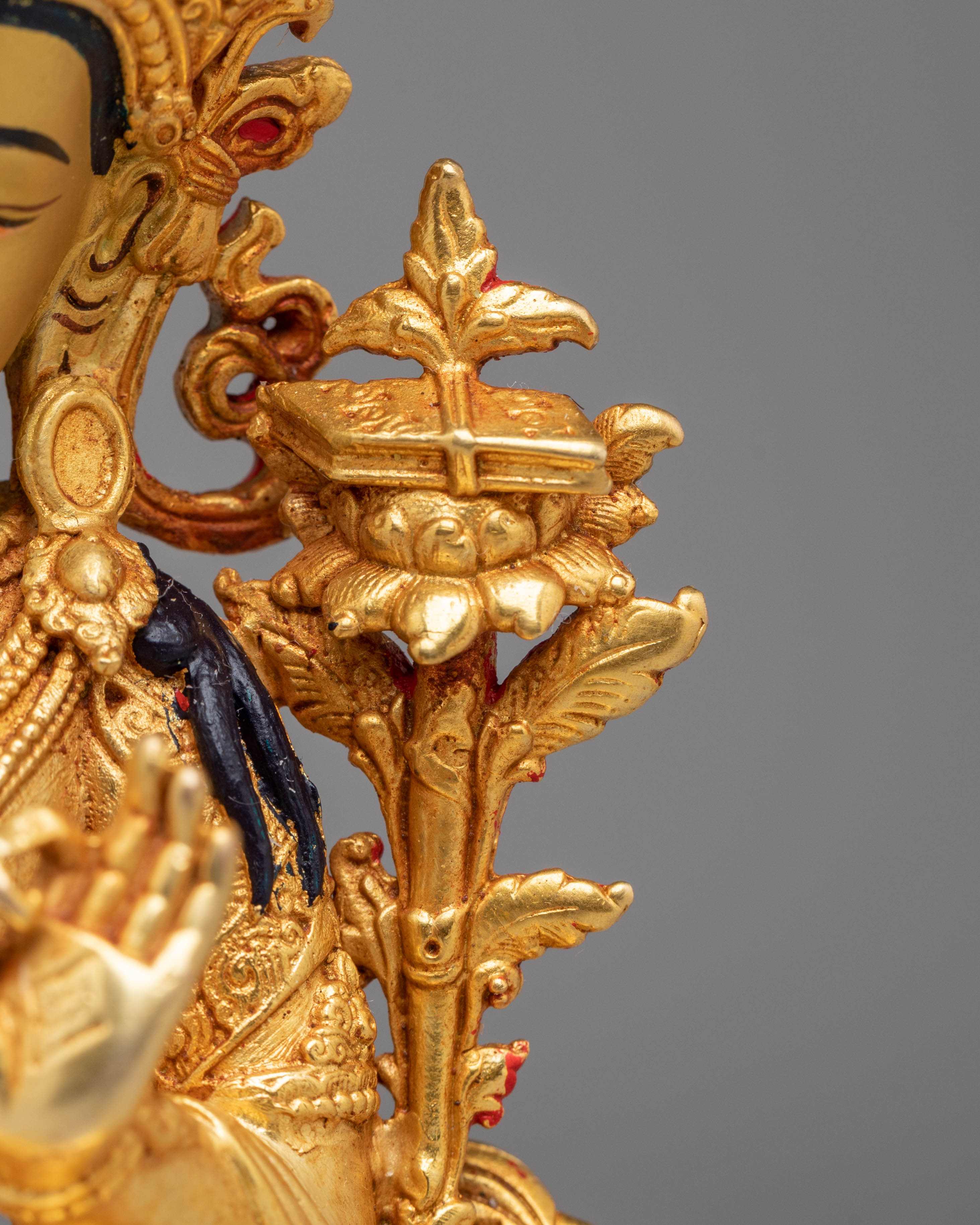 Handmade Golden Manjushri Statue | Statue of Wisdom