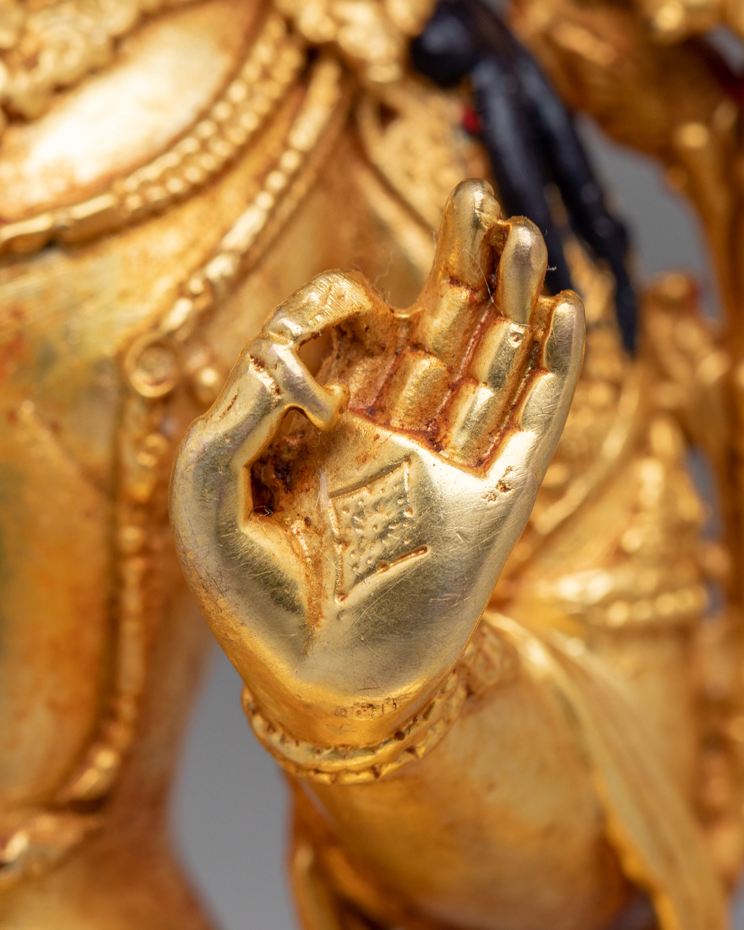 Handmade Golden Manjushri Statue | Statue of Wisdom