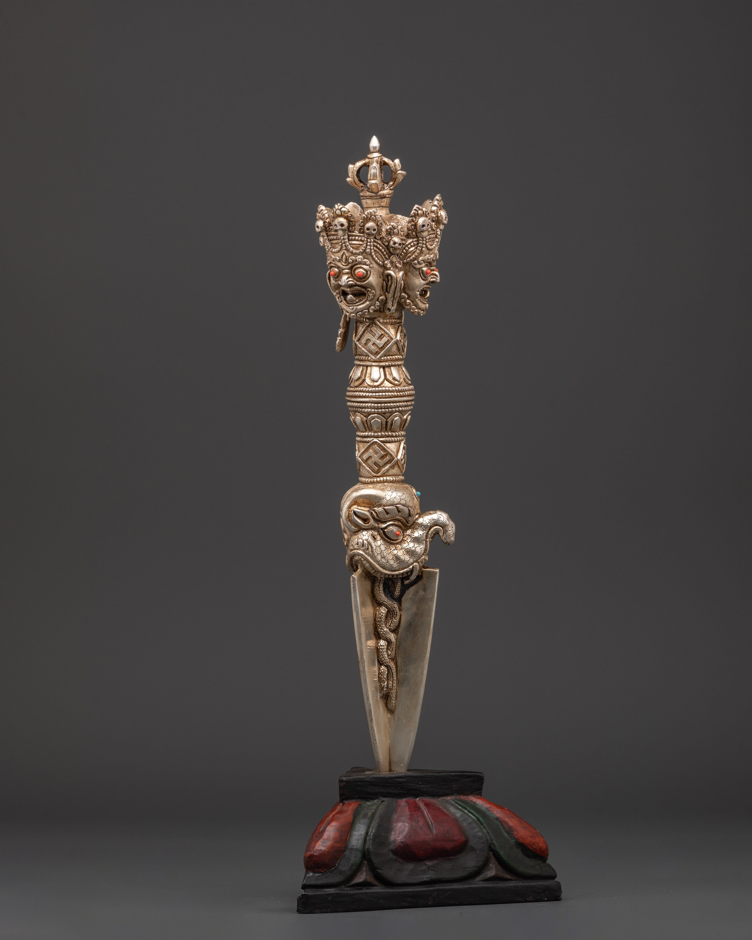 Handmade Phurba Buddhist Dagger | Sacred Ritual Tool for Protection