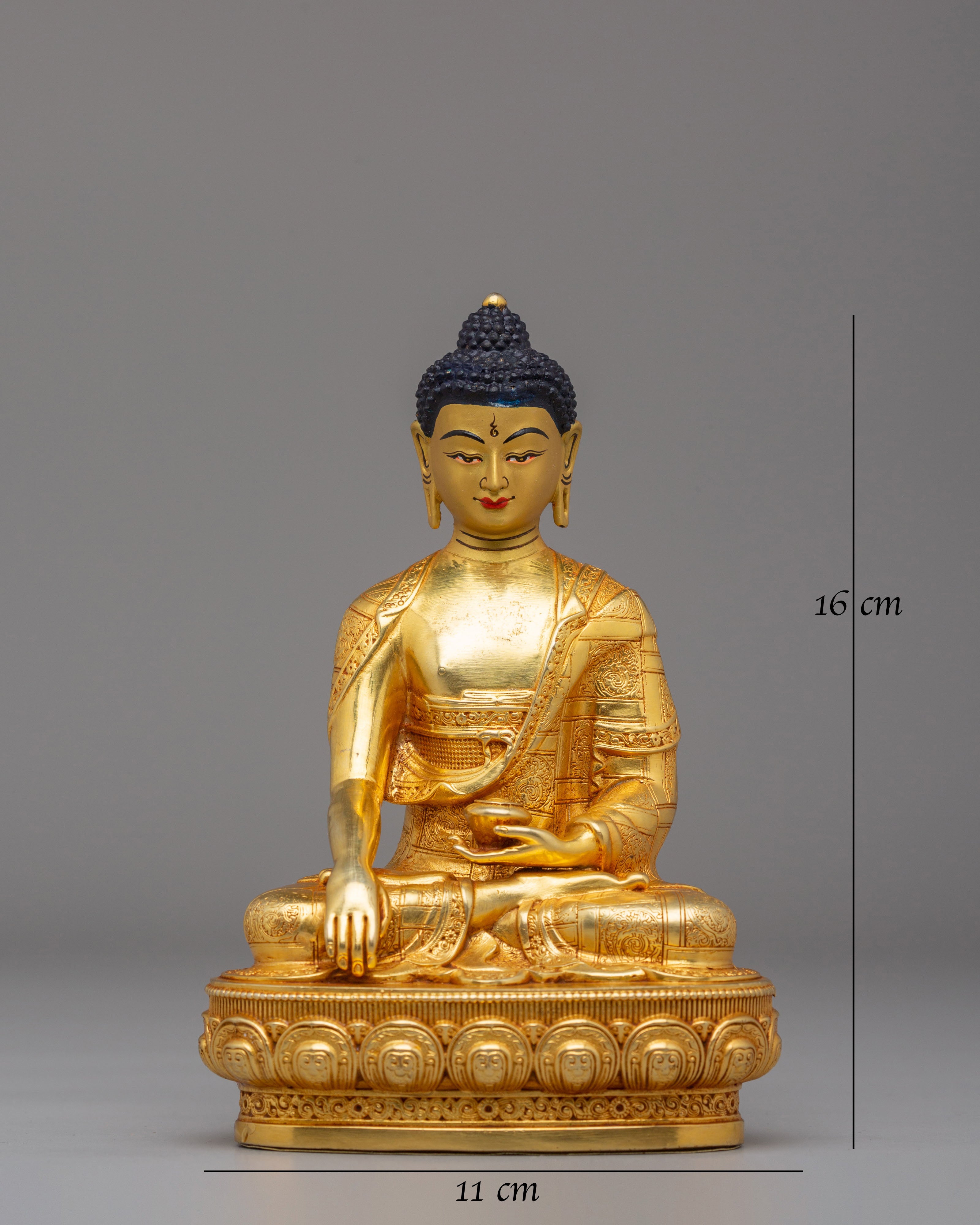 Handmade Three Buddha Statue Set | Shakyamuni, Amitabha & Medicine Buddha