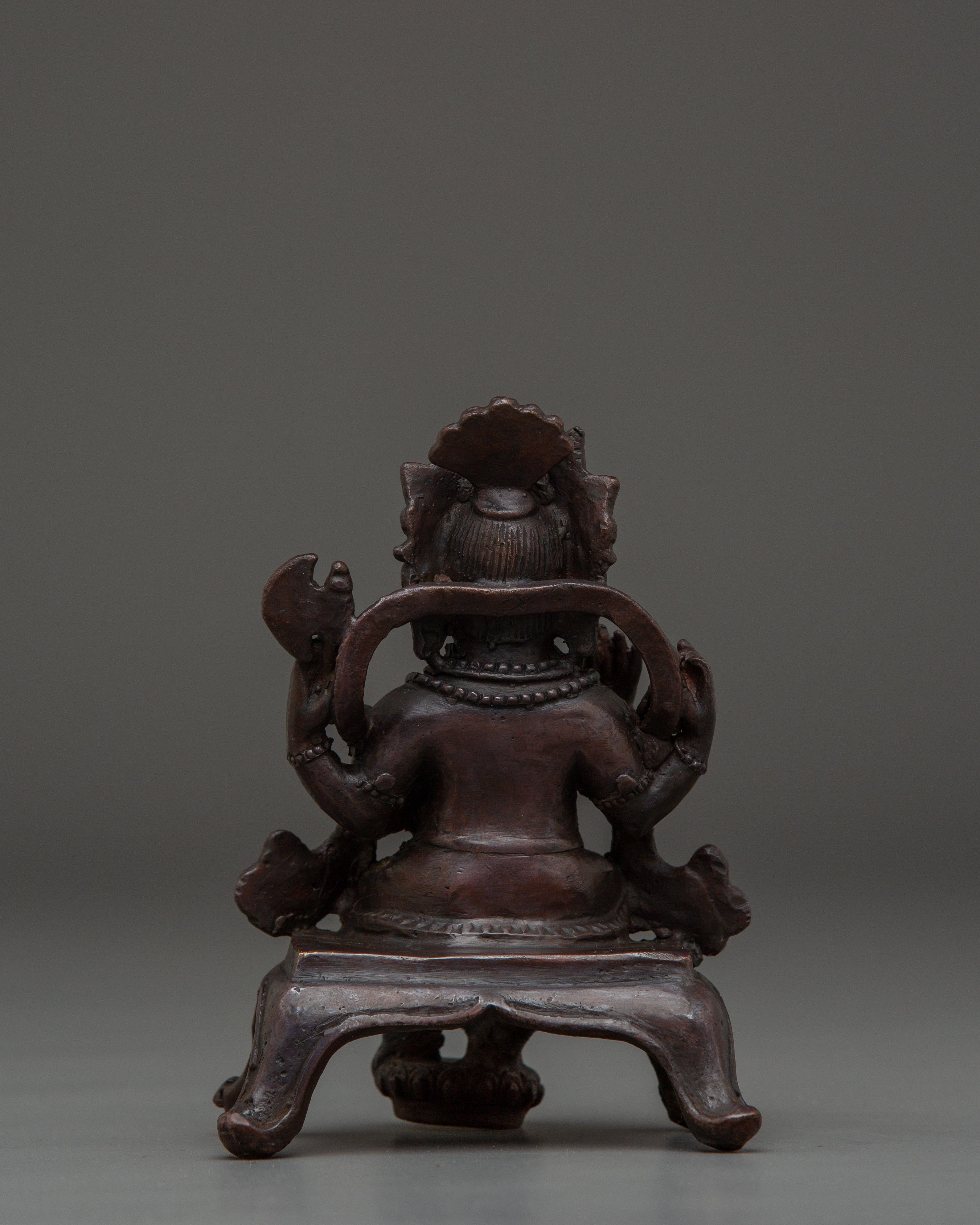 Handcrafted Statue of Lord Ganesha | Oxidized Copper Ganesh Idol