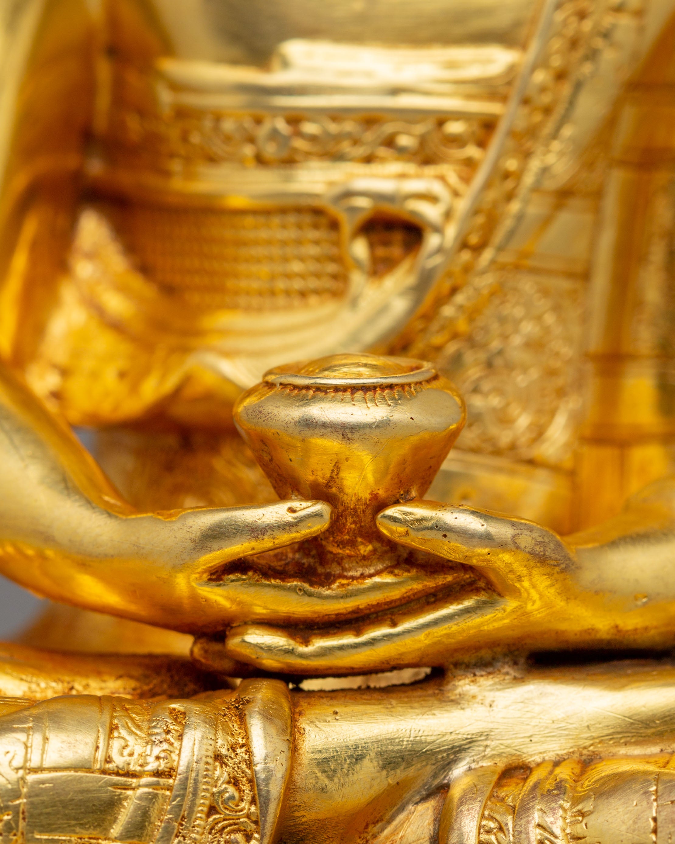 Handmade Buddha Dharma Sangha Statue Set | Tibetan Artwork