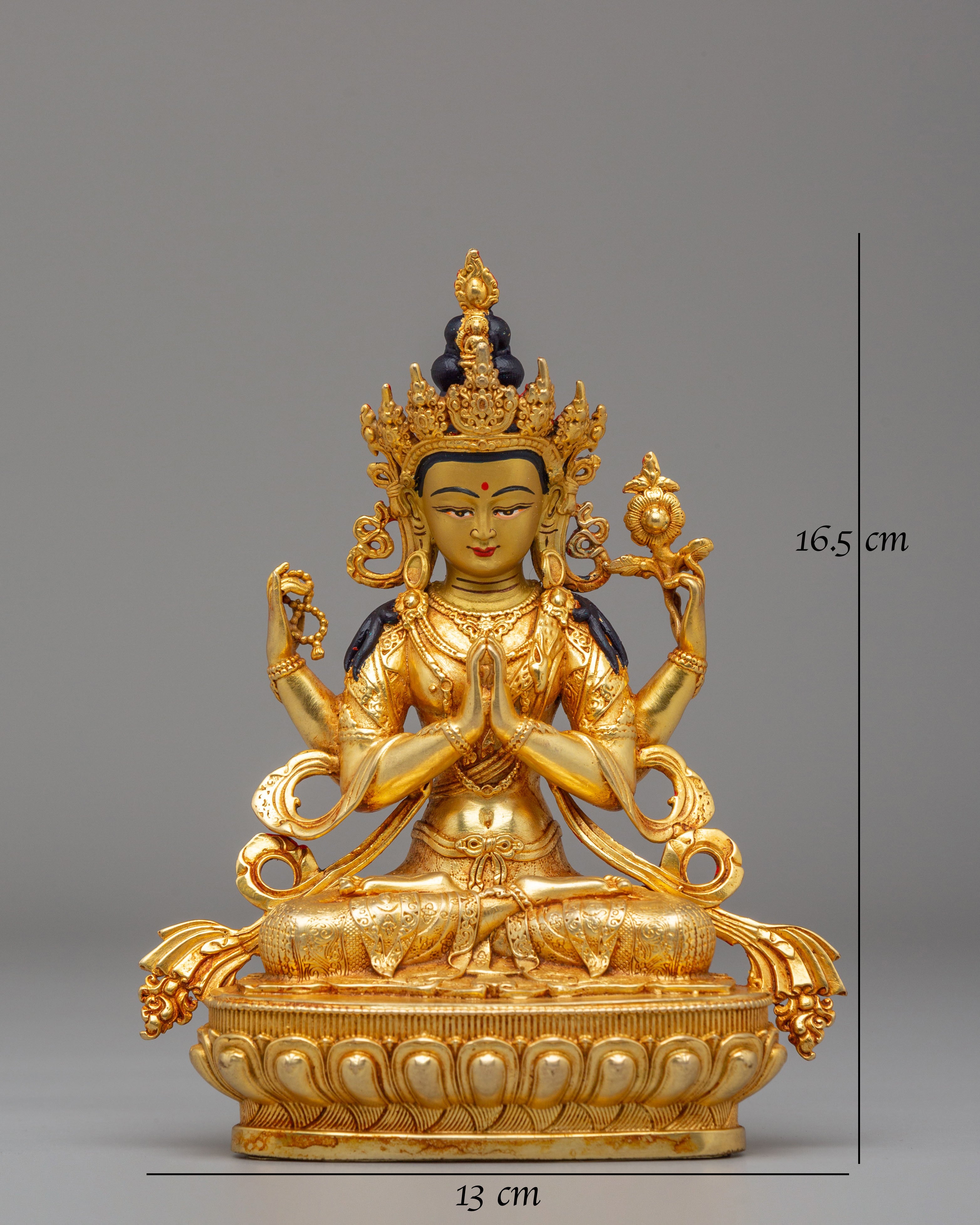 Handmade Chenrezig Buddhist Statue | Compassionate Bodhisattva