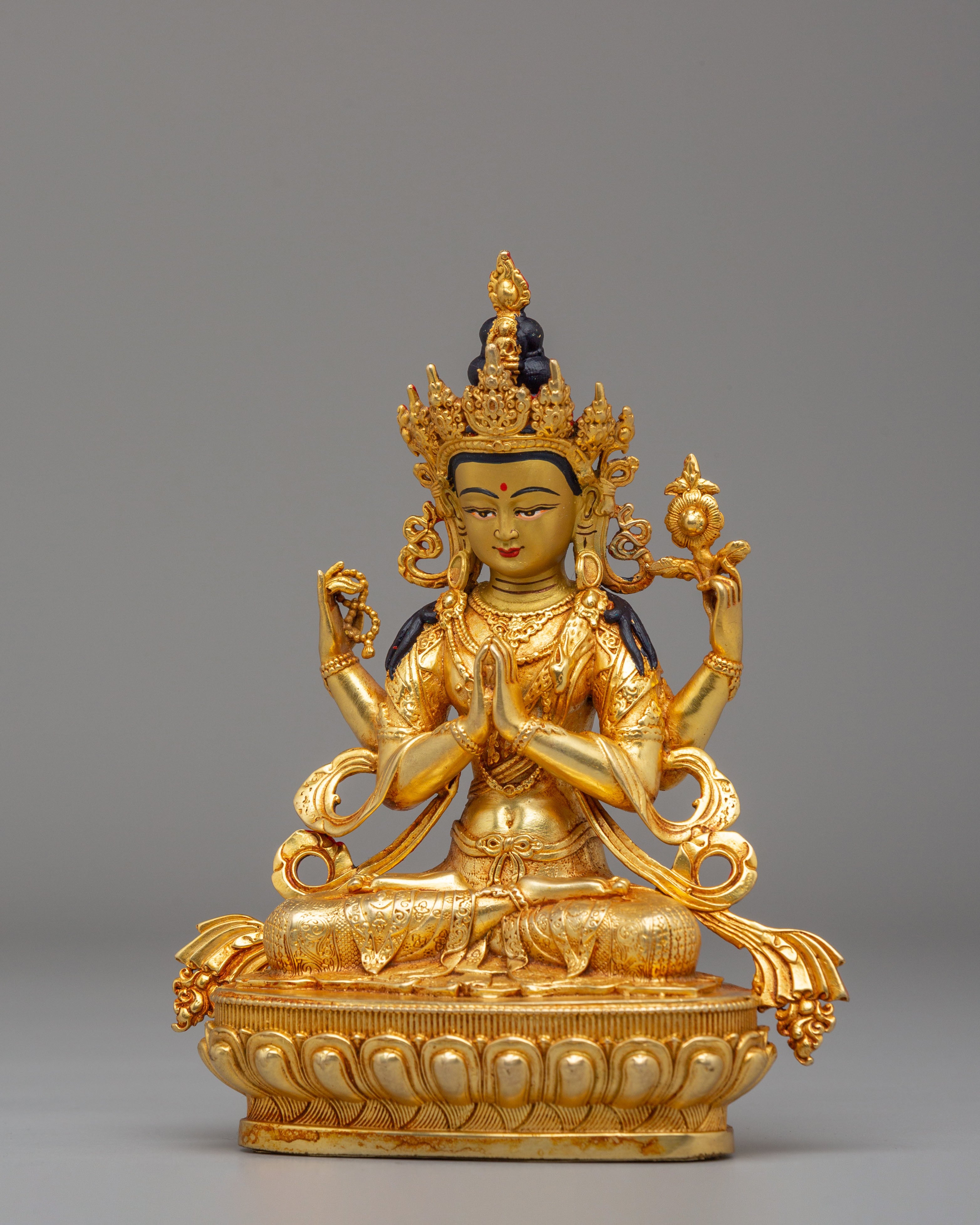 Handmade Chenrezig Buddhist Statue | Compassionate Bodhisattva
