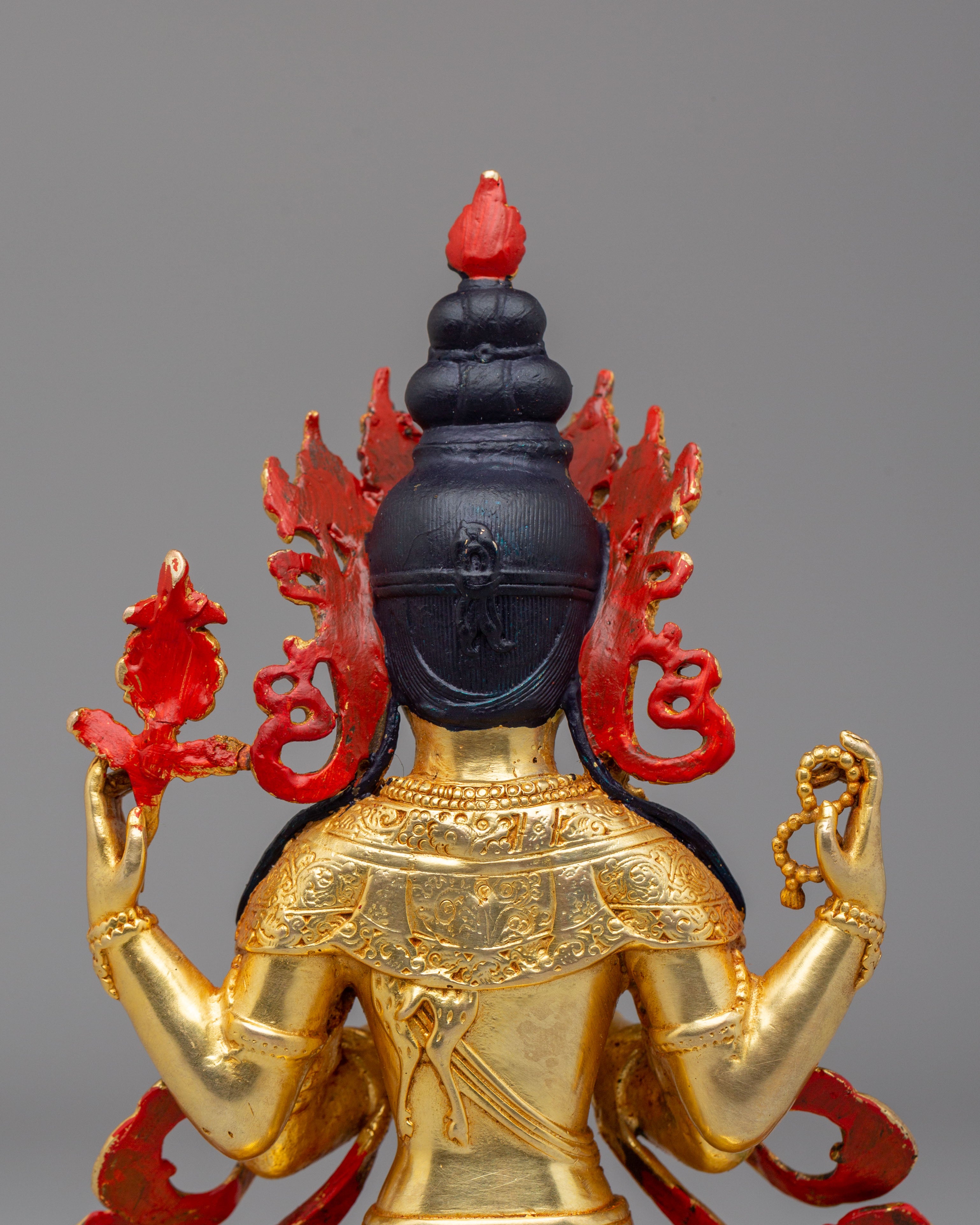 Handmade Chenrezig Buddhist Statue | Compassionate Bodhisattva
