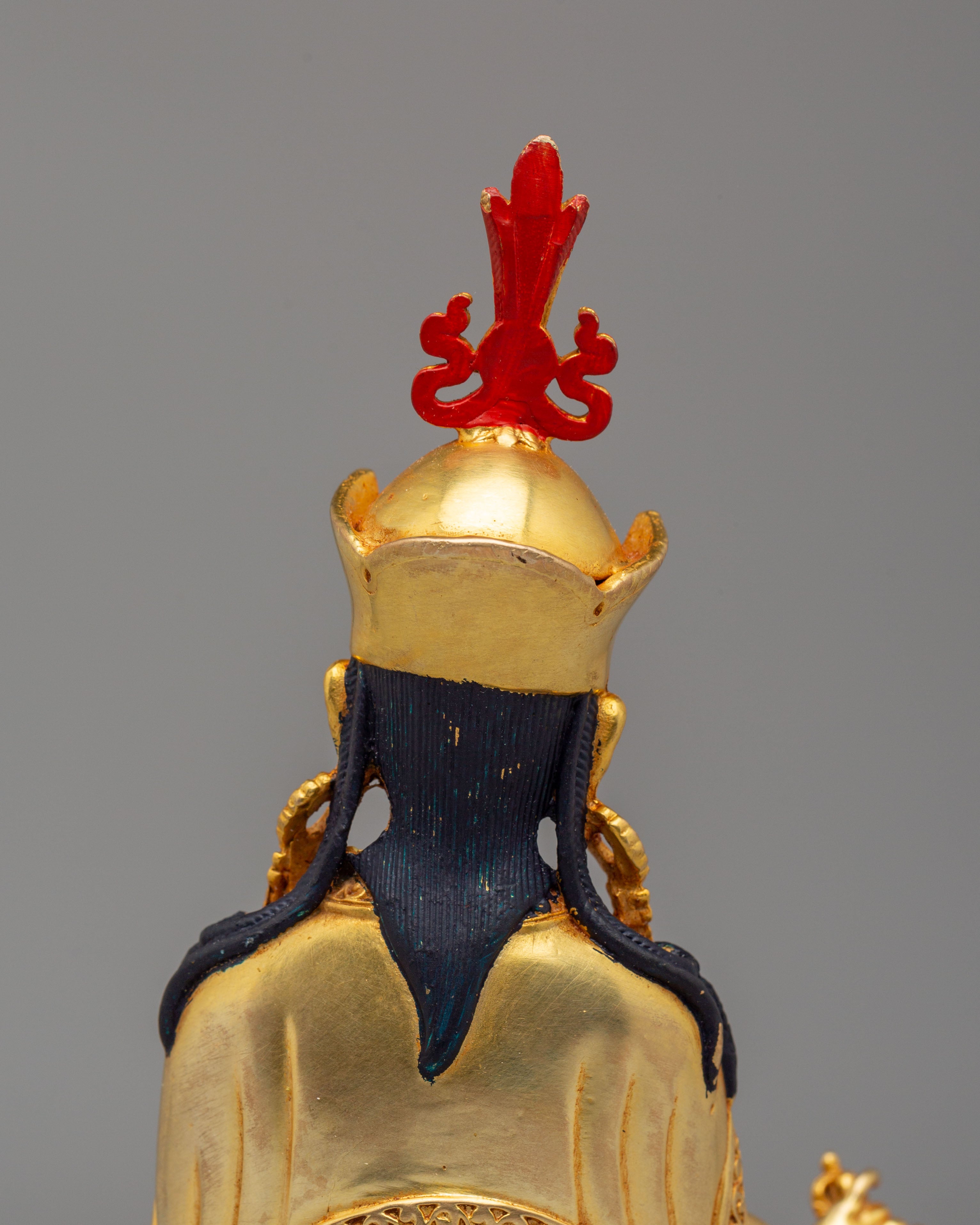 Handmade Guru Rinpoche Buddhist Statue | Tibetan Masterpiece for Spiritual Decor