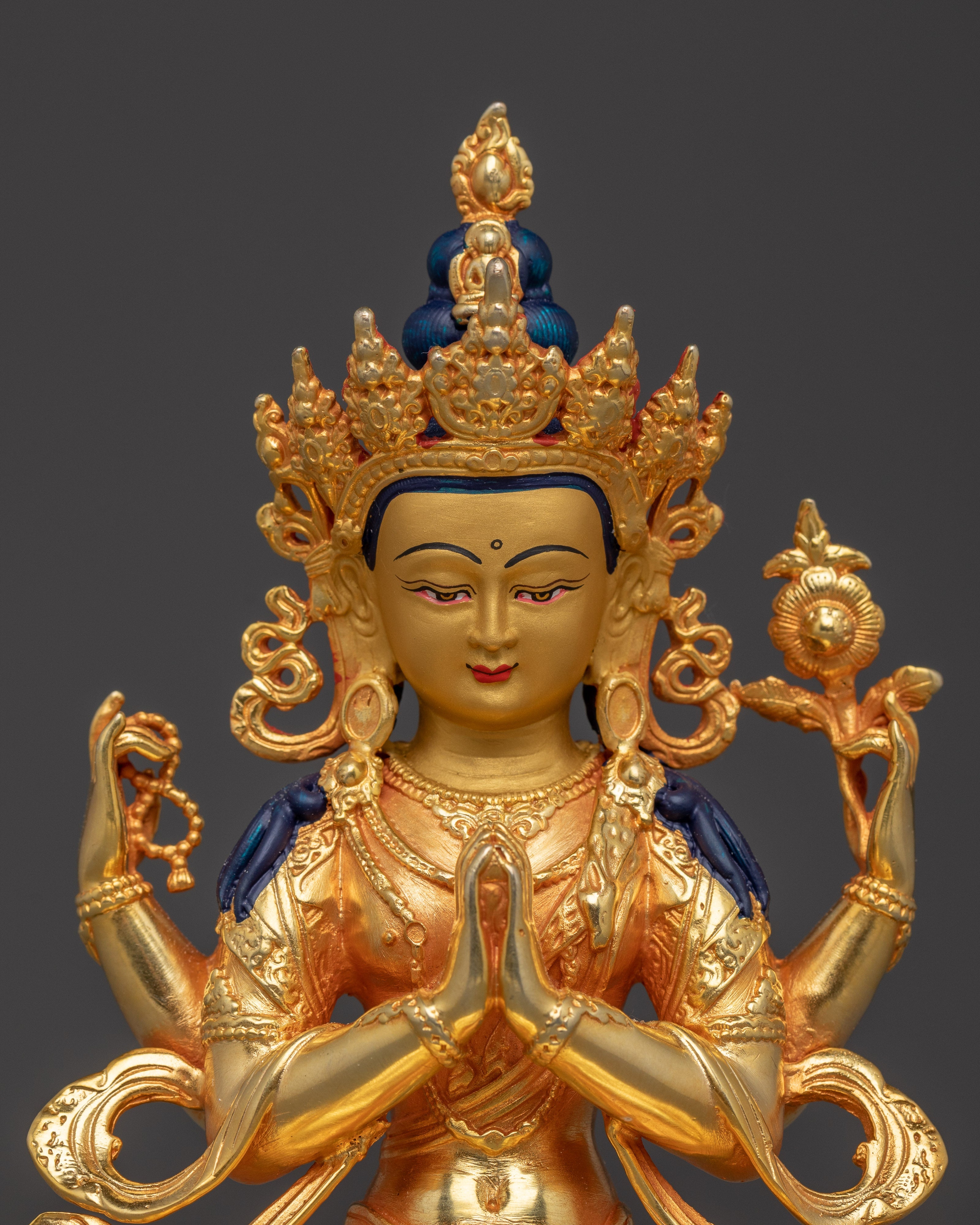Handcrafted Statue of Chenrezig | Tibetan Bodhisattva of Compassion