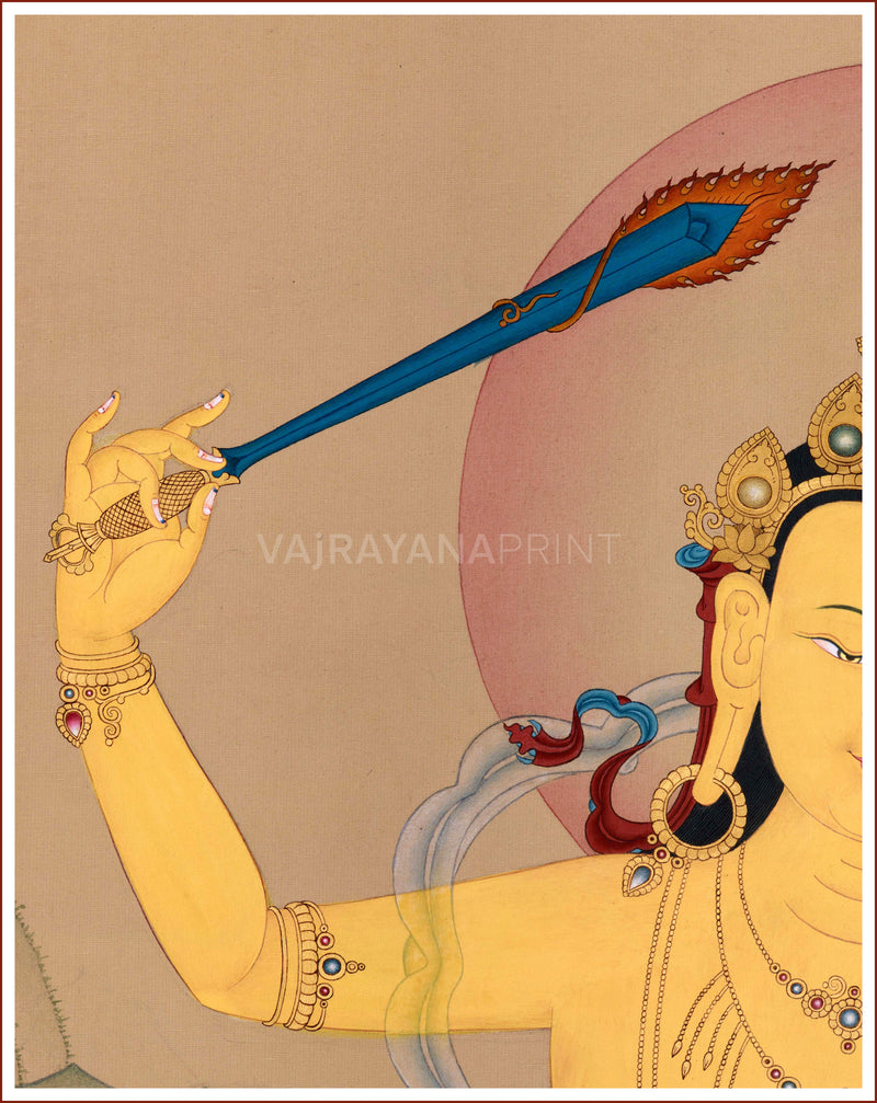 Manjushri’s Sword of Wisdom | Spiritual Enlightenment Art