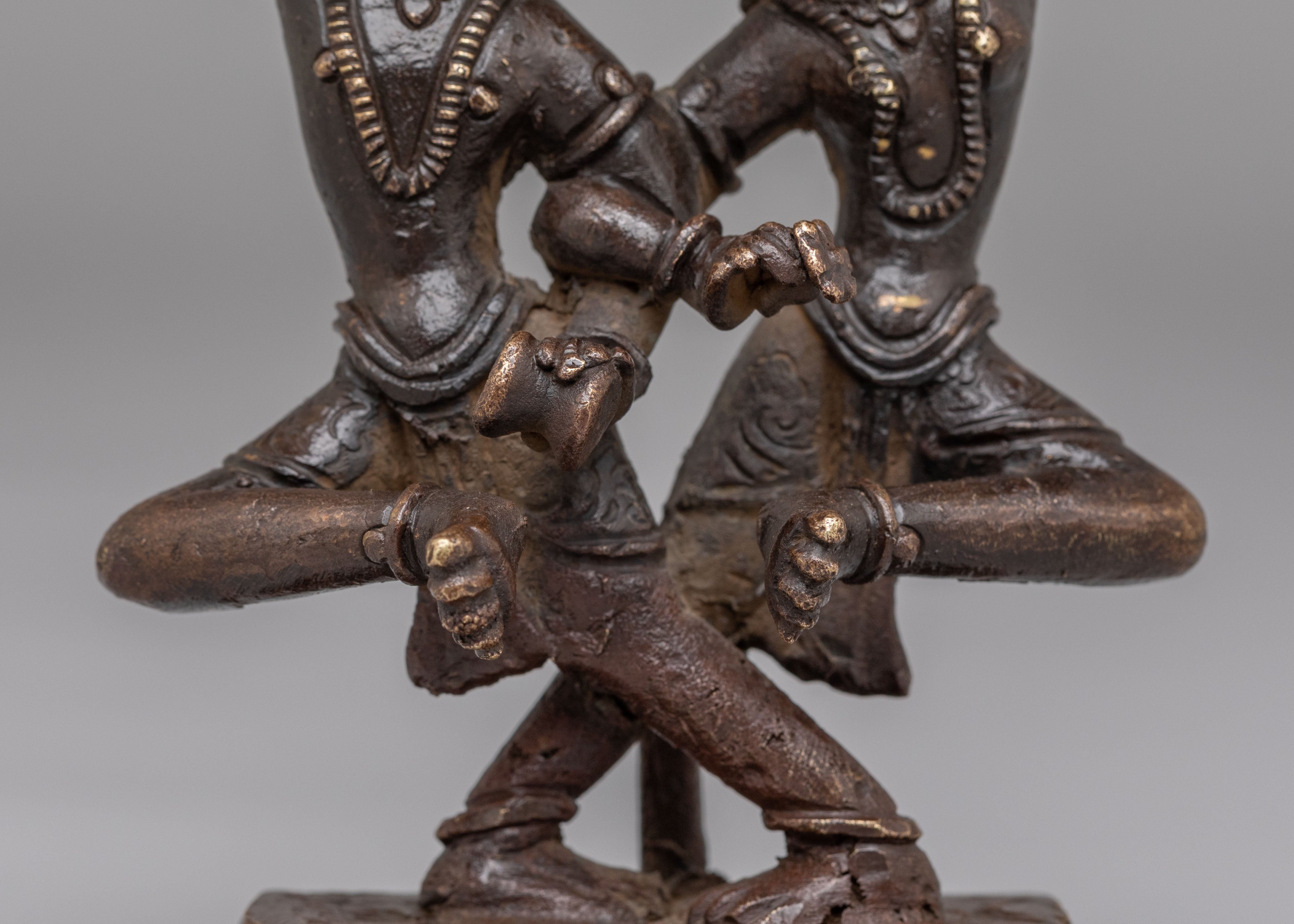 Shiva and Parvati Divine Deity Statue | Oxidized Copper Divine Couple