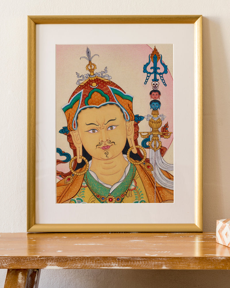 Sacred Glimpse of Lotus-Born Guru Padmasambhava | Guru Rinpoche Portrait Canvas Print