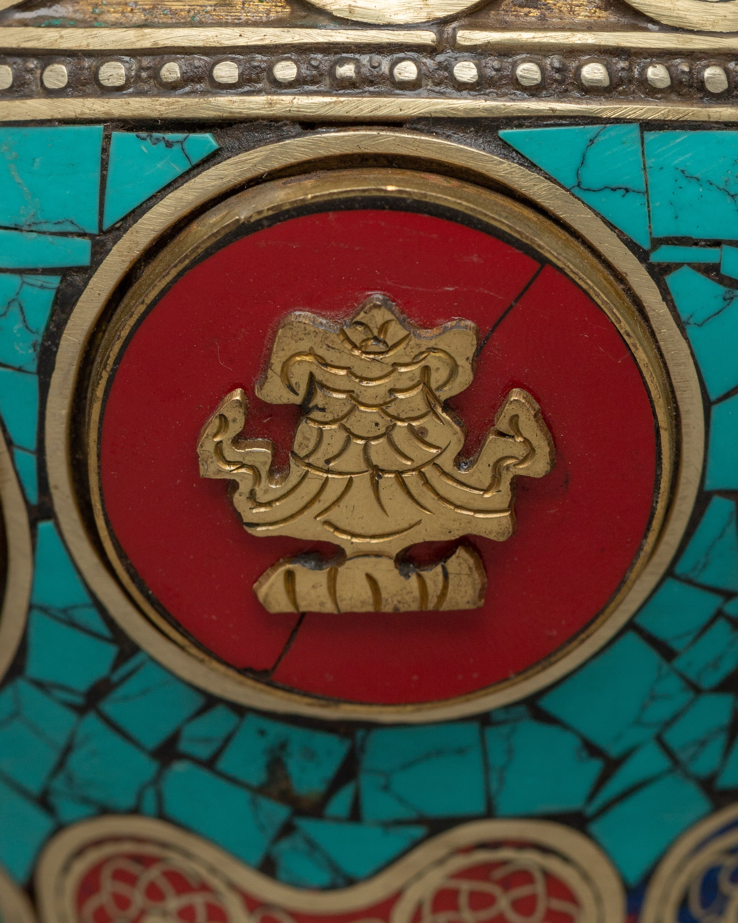 Tibetan Flower Vase with Brass | A Sacred Decorative Masterpiece