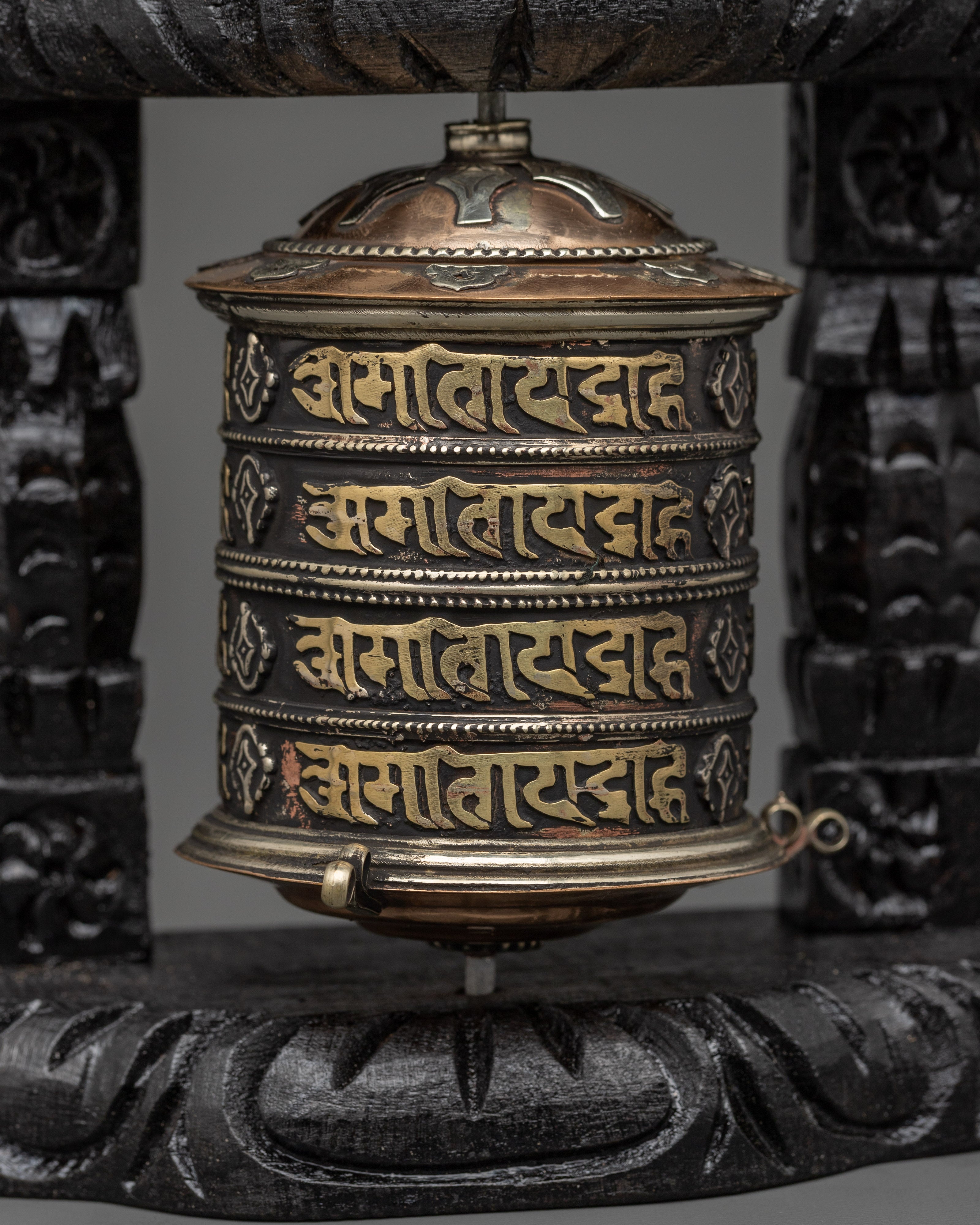 Sacred Mantra Prayer Wheel | Spiritual Blessings & Altar Use