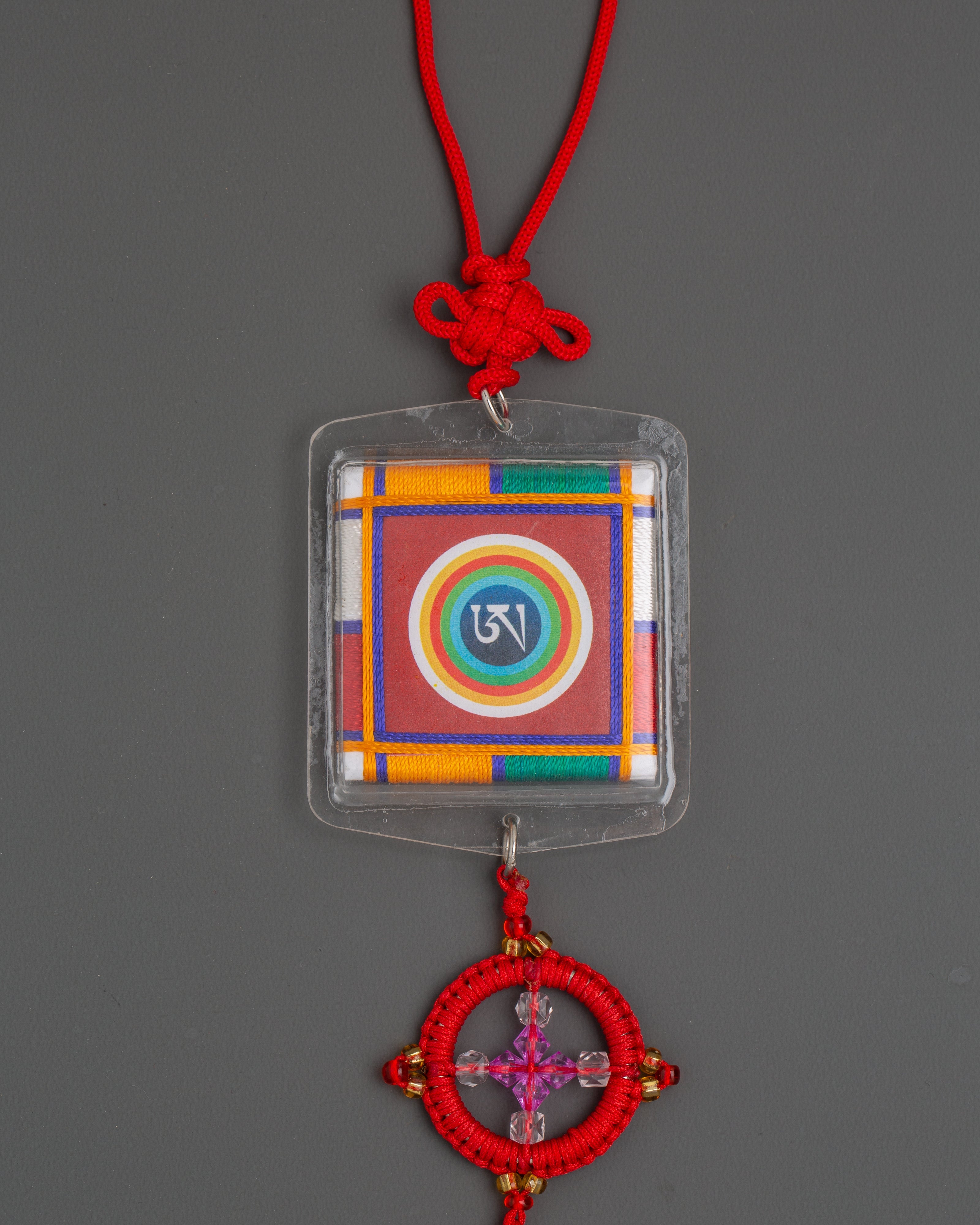 Sacred Tibetan Protection Buti | Buddhist Thread Cross Amulet