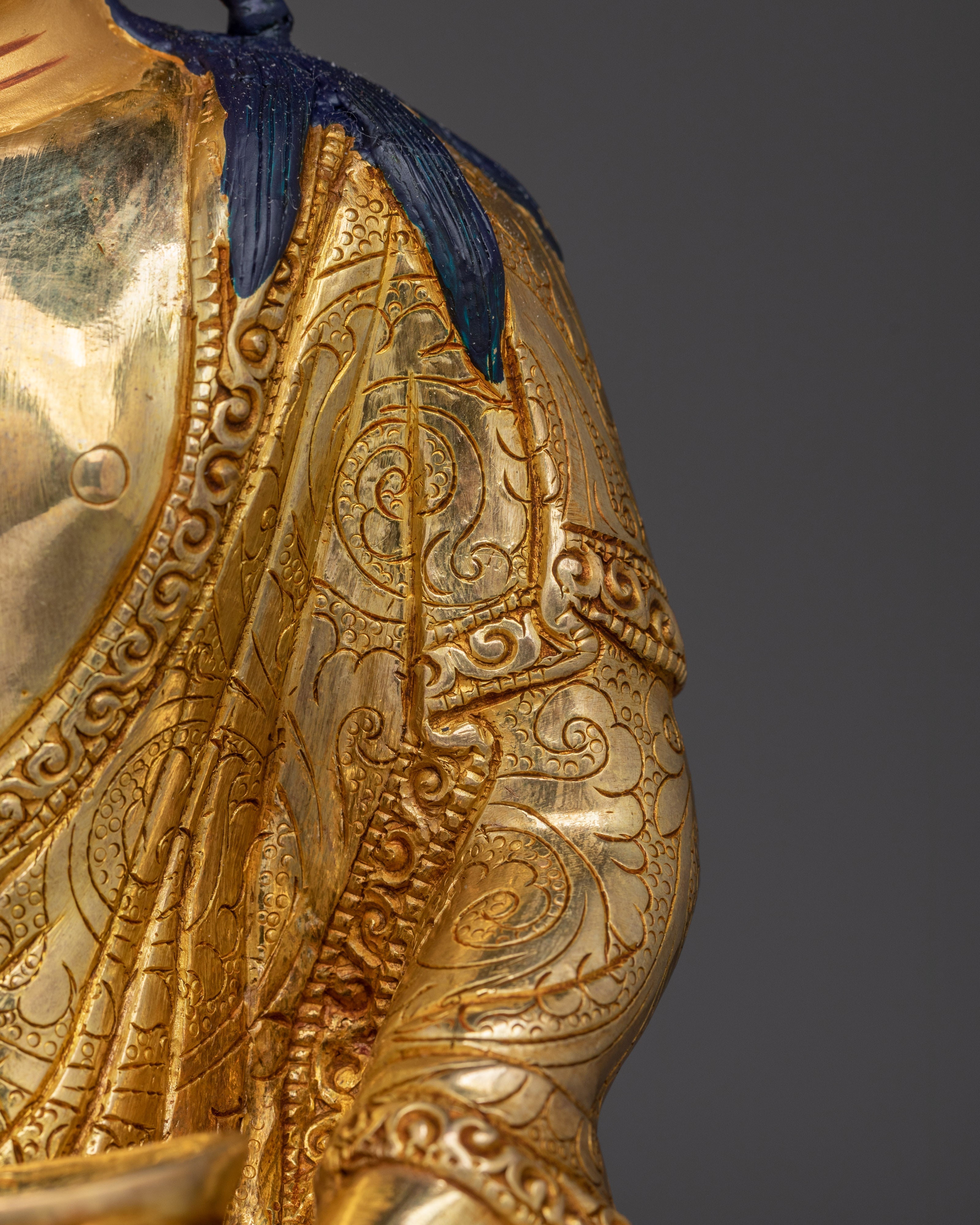 Handcrafted Milarepa Statue for Meditation | Tibetan Yogi Saint Copper Sculpture