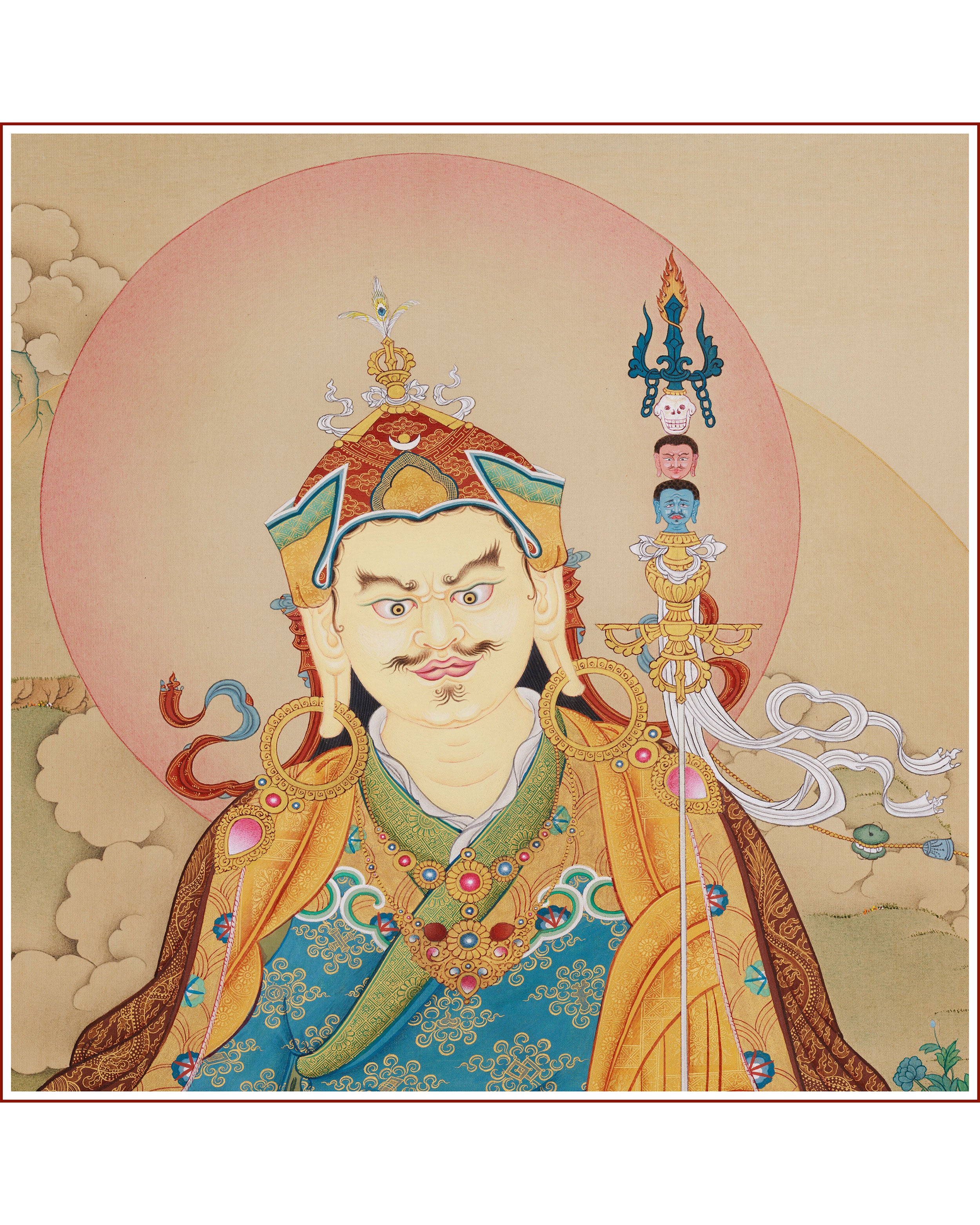 Buddhist Master Guru Rinpoche Legacy | Enlightened Majesty on Premium Canvas