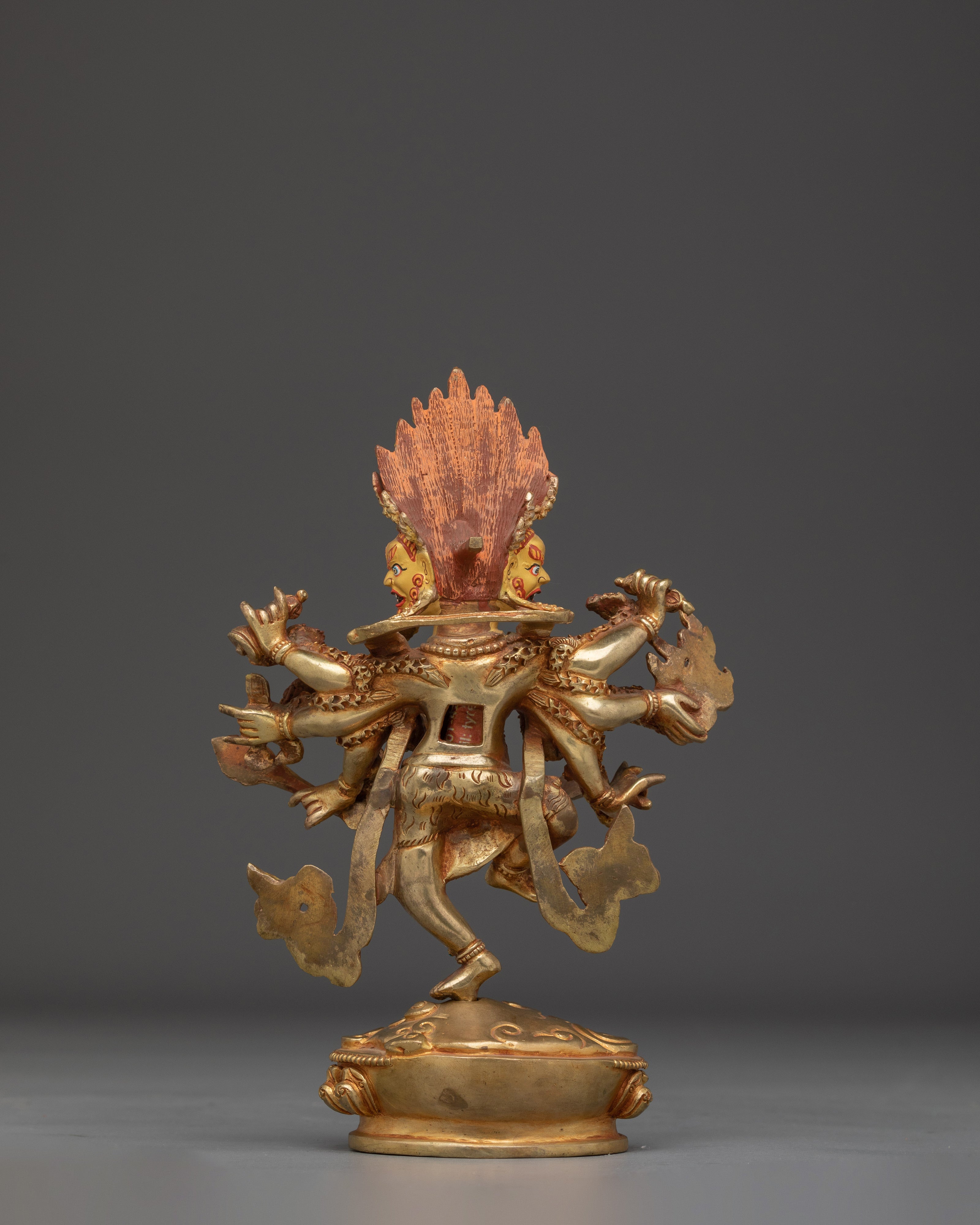 Ucchusma Gold Gilded and Copper Statue | A Fierce Symbol of Protection and Wisdom