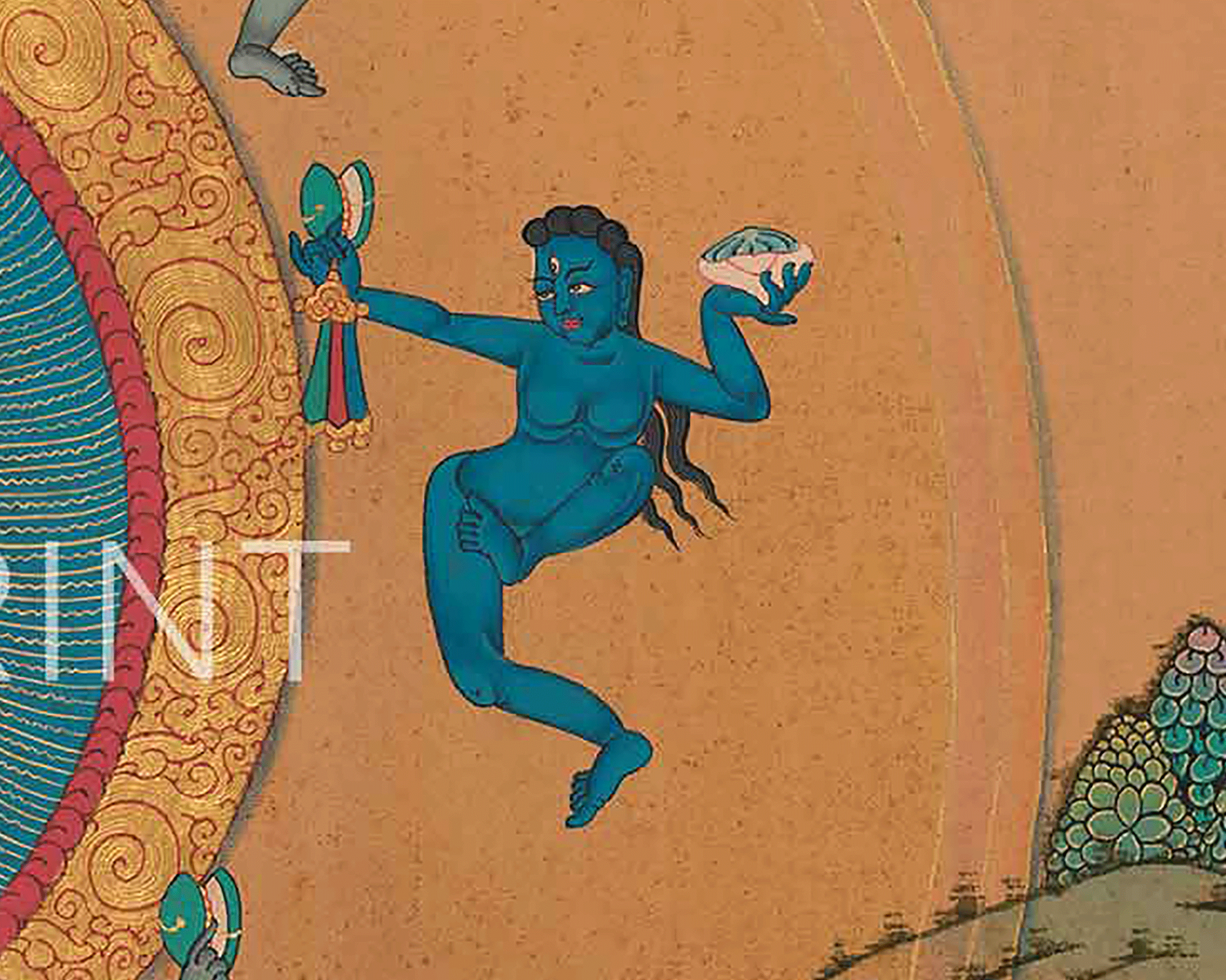 Karmapa Print | Karmapa Lama| Hand painted wall decor