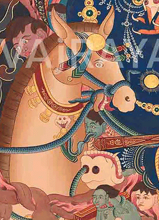 Palden Lhamo Thangka Print | Invoking the Power of the Goddess | Wall Decoration