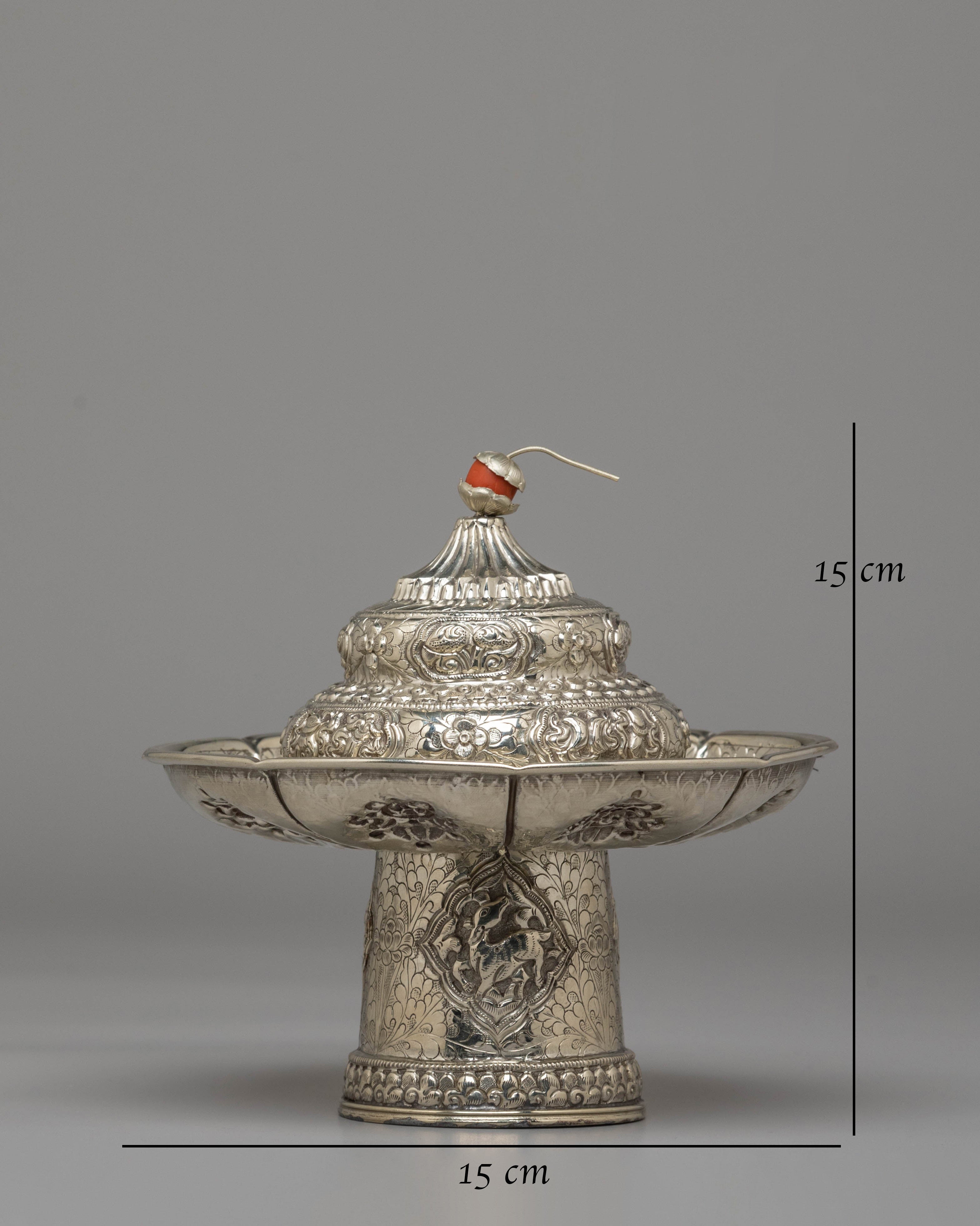 Buddhist Handcrafted Tea Cup Holder | Sacred Decorative Art