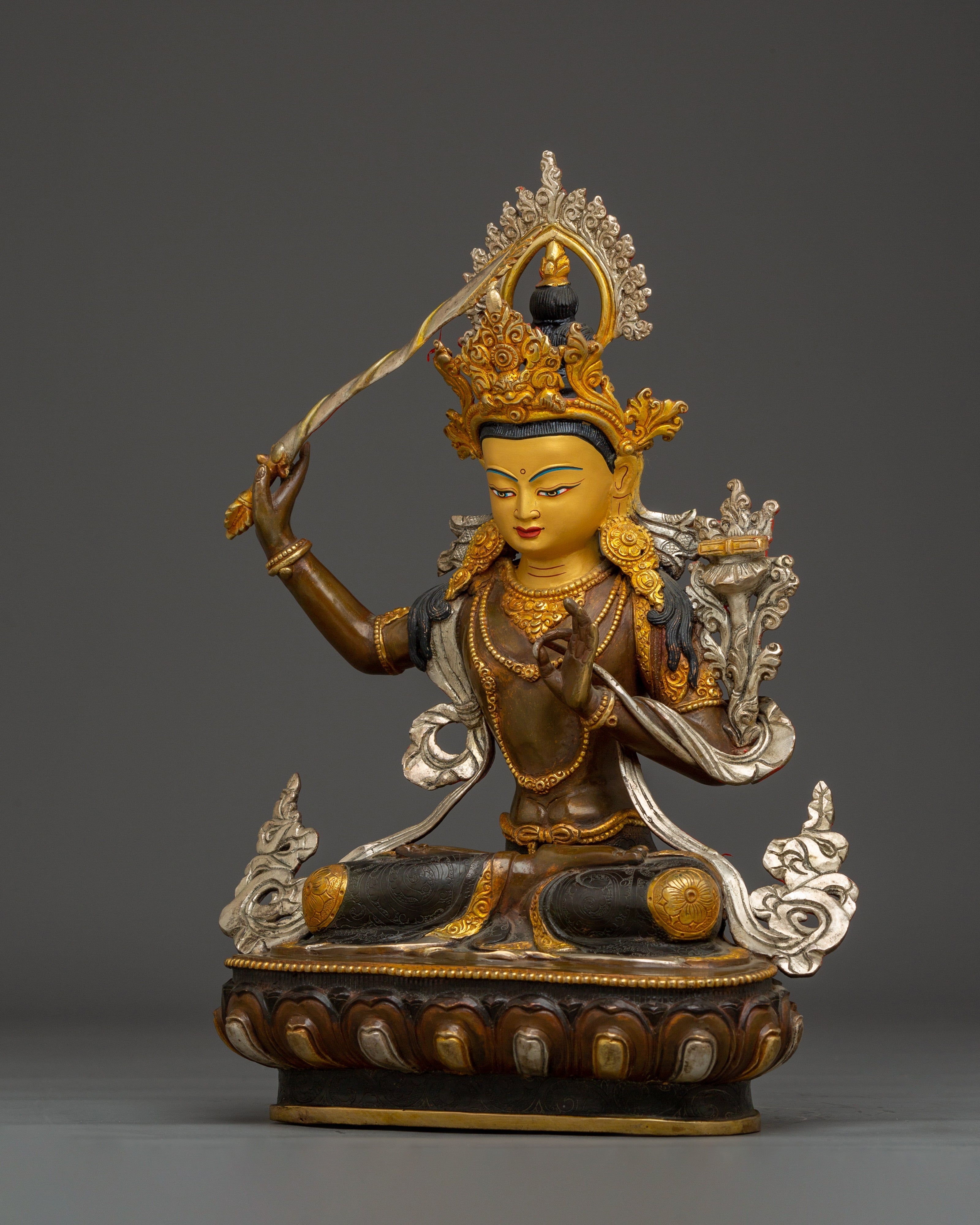Prajna Bodhisattva Manjushri statue | Wielder of the Flaming Sword