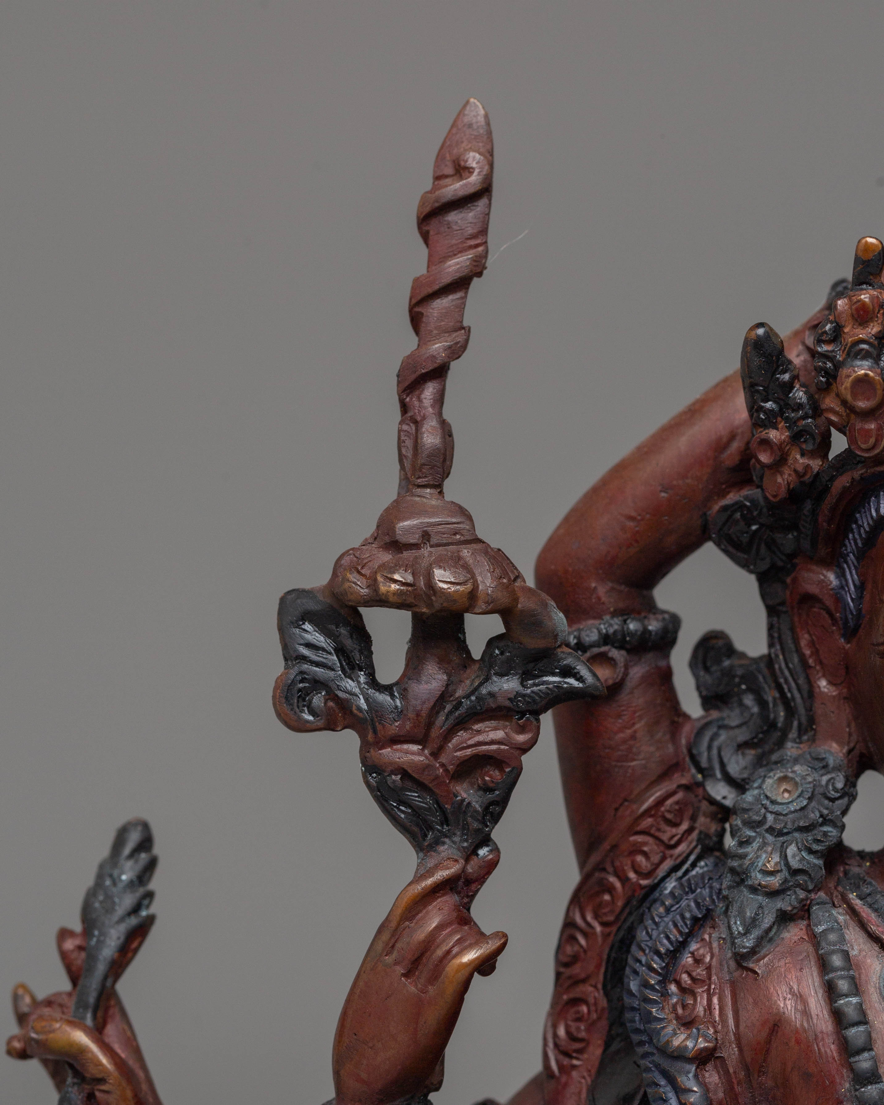 Tibetan Cundi Bodhisattva Sculpture | Oxidized Copper Statue