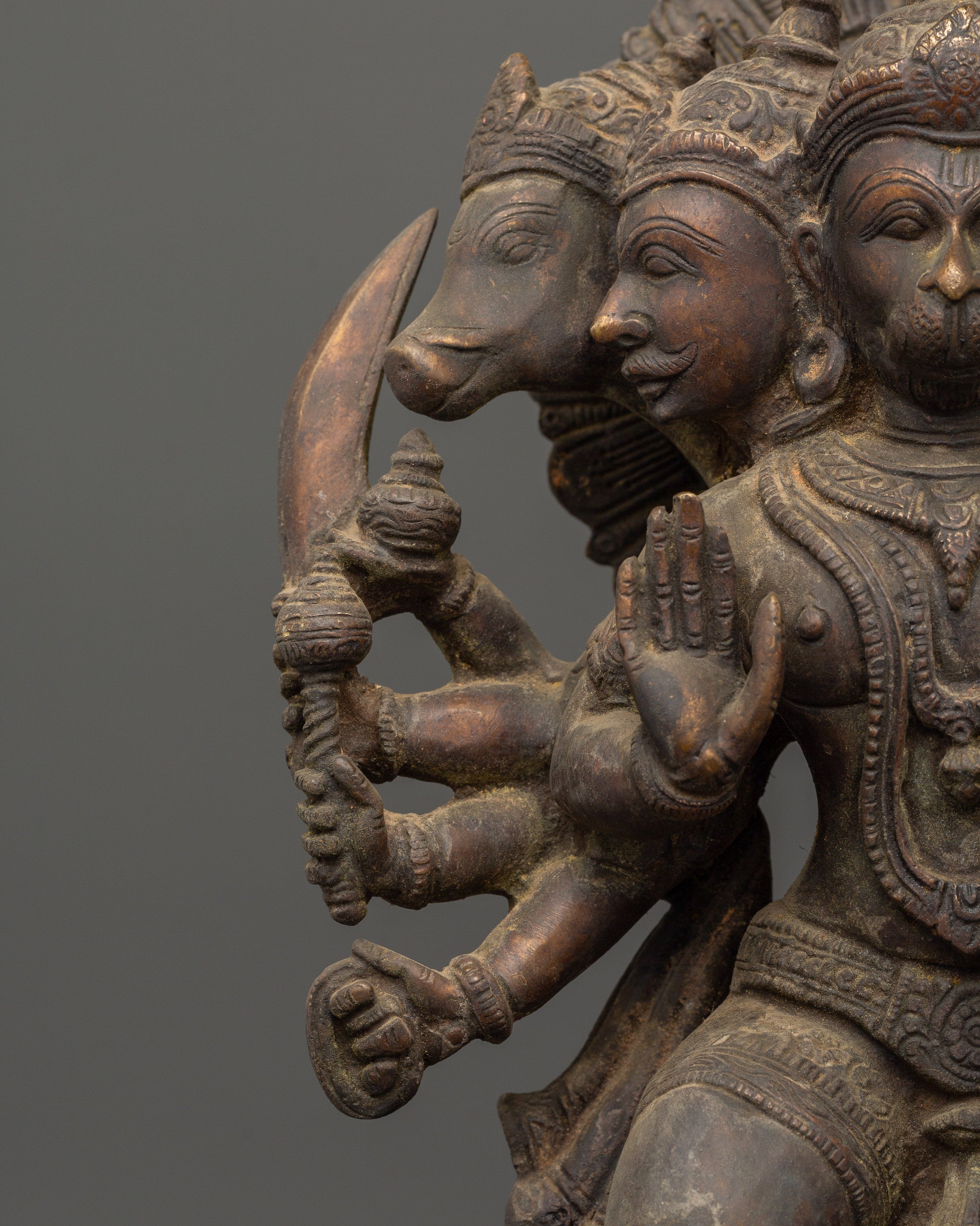 Brass Hanuman Statue |  Hindu Monkey God